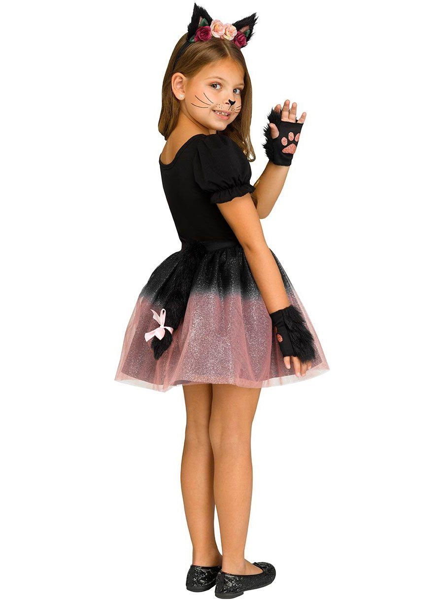 Fun World Kostüm Kleine Katze Accessoire-Set, Mit Rock, Schwanz, Pfoten und Ohren eigentlich schon fast ein komplett