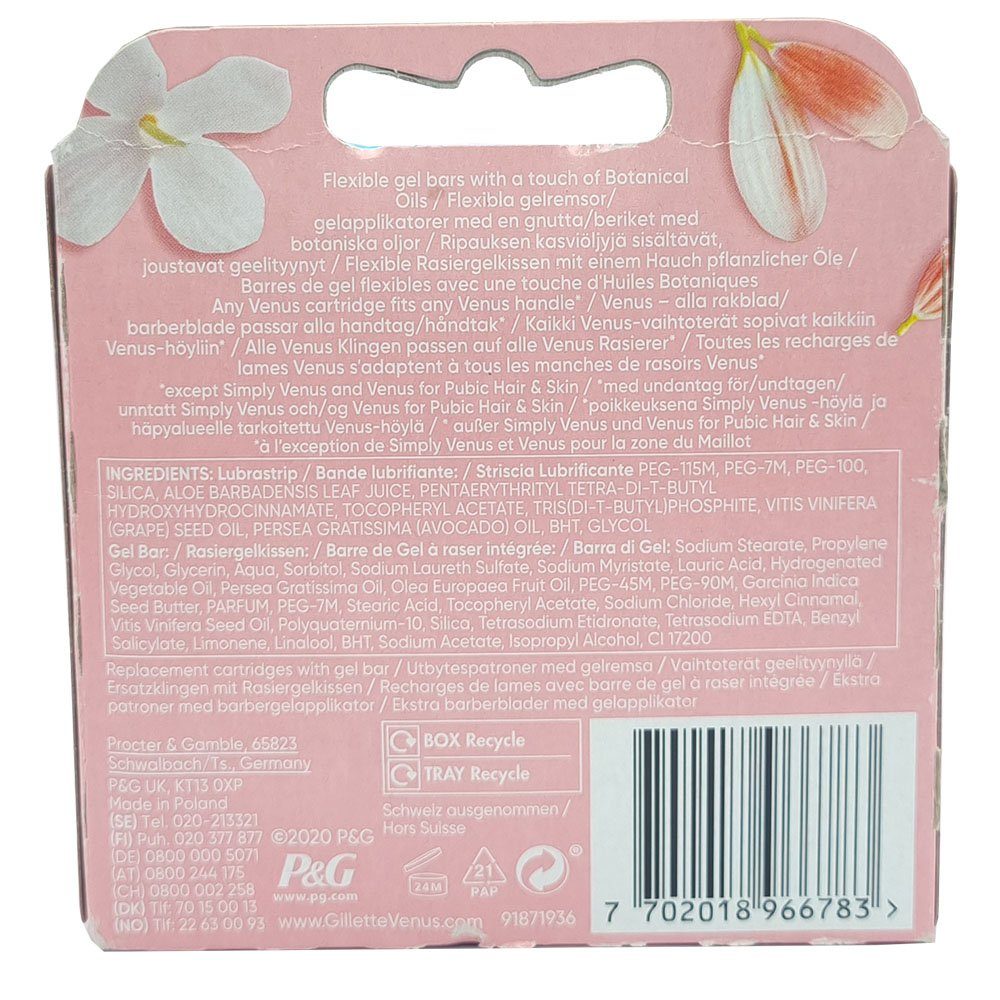 Gillette Venus Rasierklingen Comfortglide Spa Breeze, 4-tlg., 4er Pack
