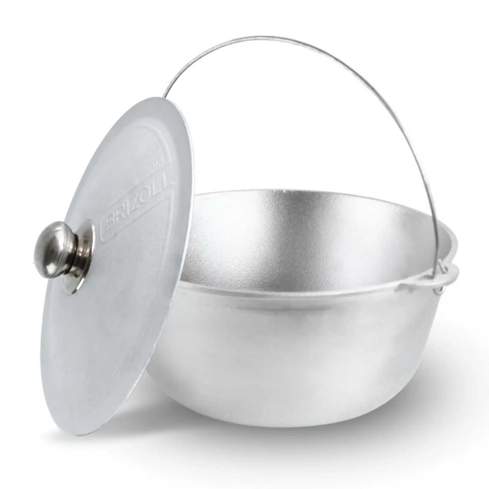 4BIG.fun Kochtopf Aluminium Kasan 15L mit Bügel und Deckel Tatarskij, (Asien Topf Tatarskij / Bügel und Deckel)