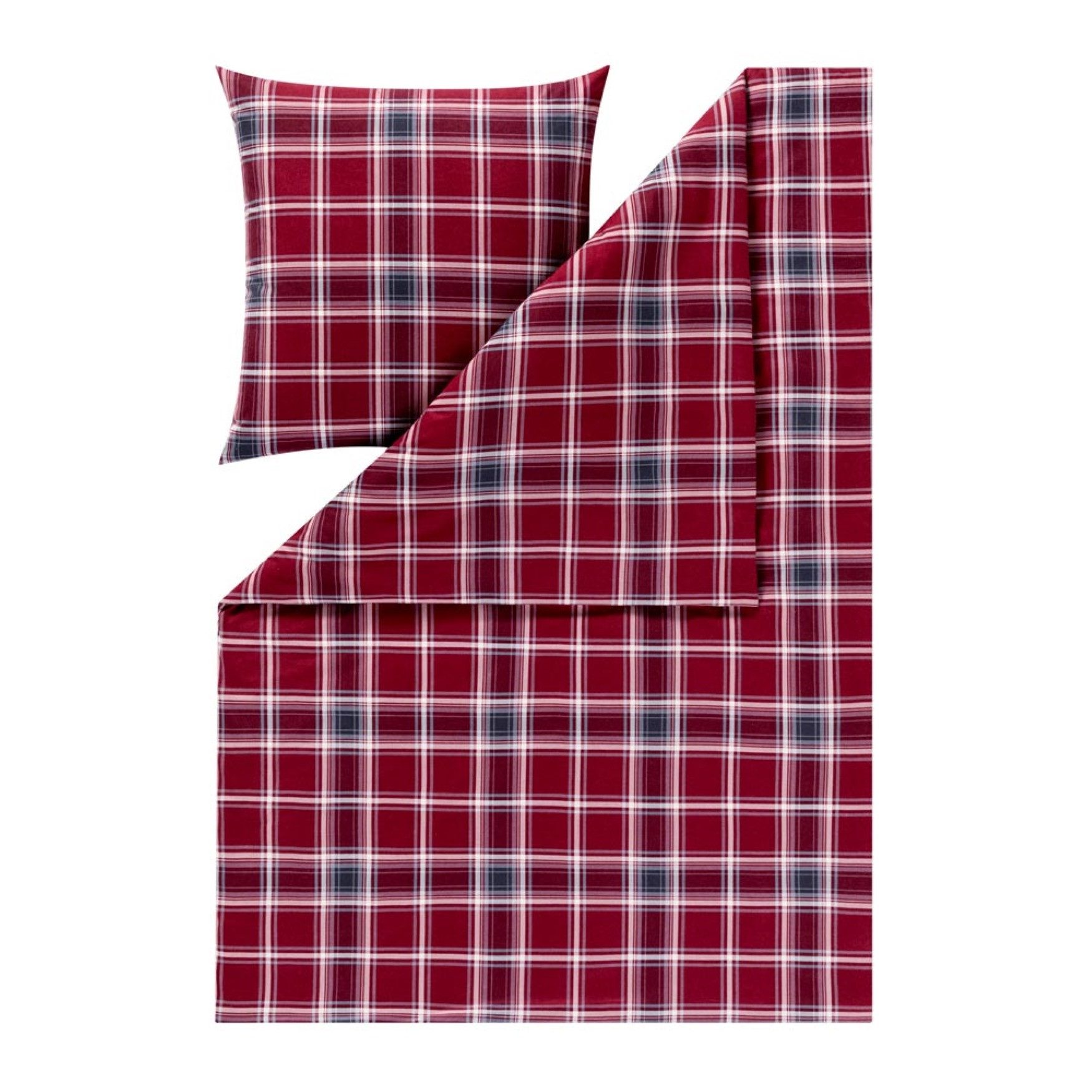 Estella Bettwäsche Estella Kuschel Flanell Bettwäsche 135x200 Quirin rot Ka günstig online kaufen