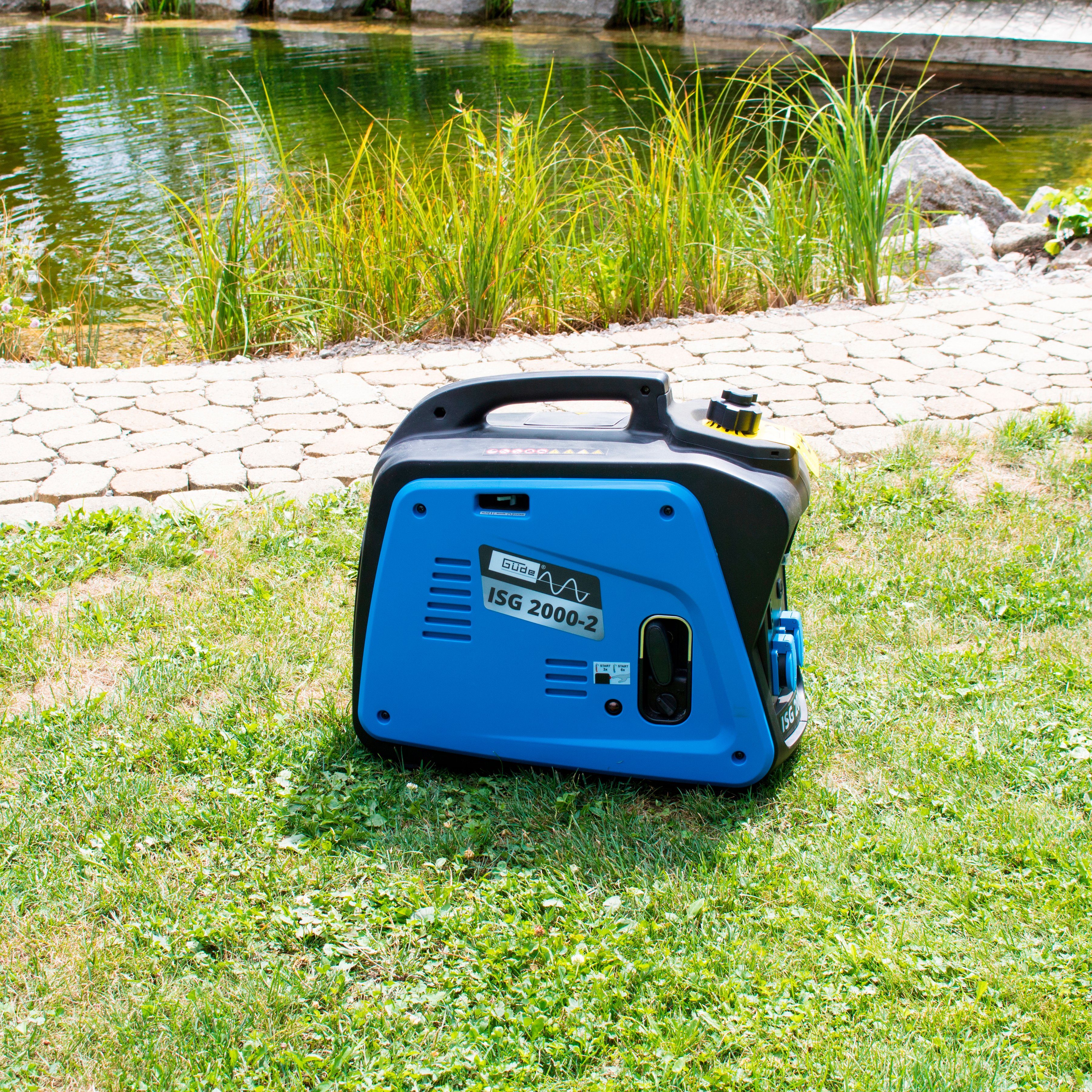 Güde ISG 2000-2 generator, 2.11 kW, including two 230 V sockets and charging cable