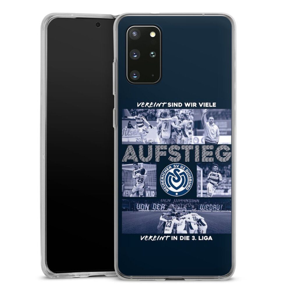 DeinDesign Handyhülle MSV Duisburg Aufstieg Offizielles Lizenzprodukt, Samsung Galaxy S20 Plus Silikon Hülle Bumper Case Handy Schutzhülle