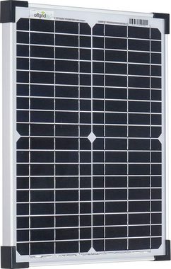 offgridtec Solarmodul 20W Mono Solarpanel 12V, 20 W, Monokristallin, extrem wiederstandsfähiges ESG-Glas