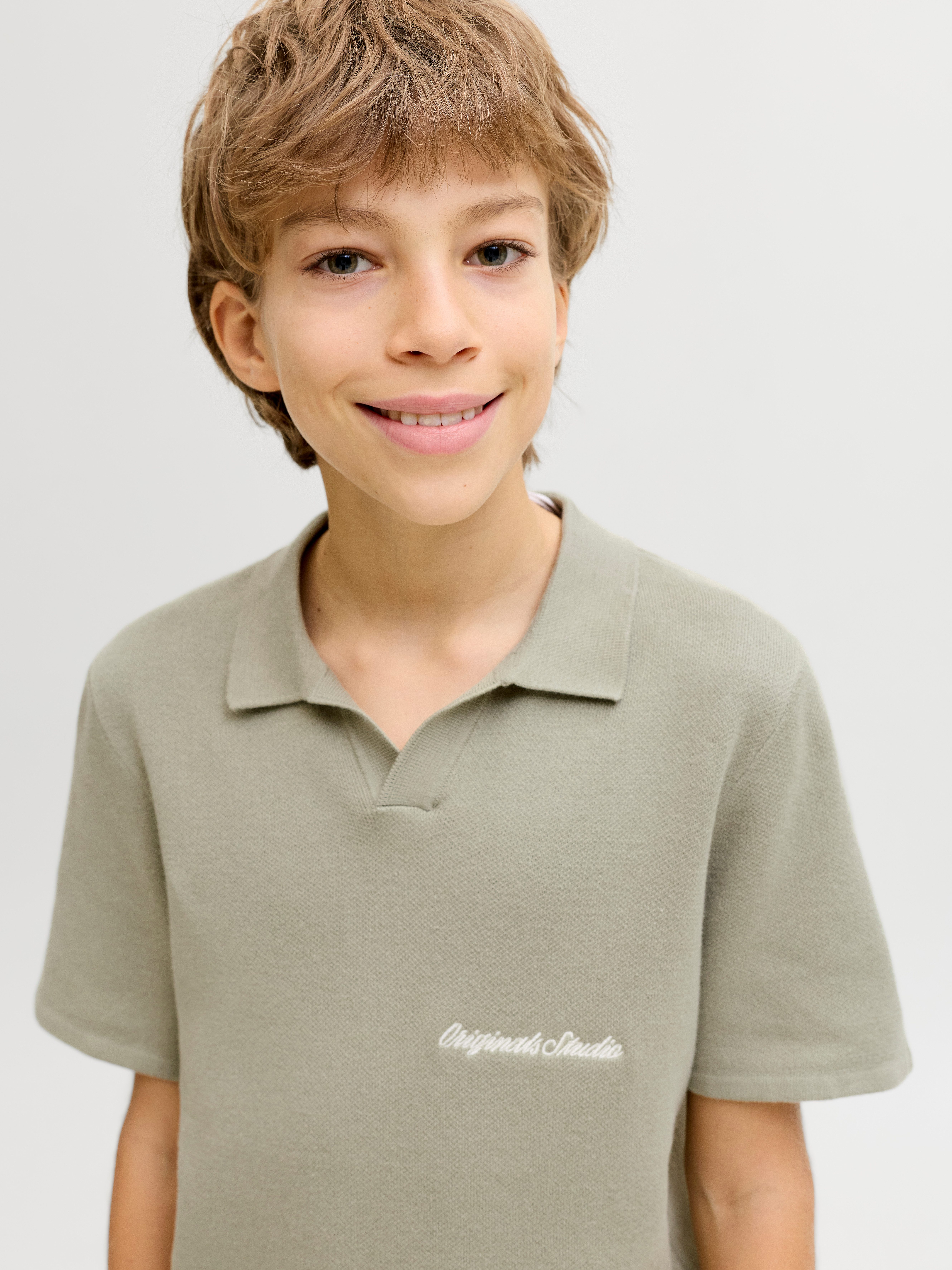 Jack & Jones Junior Polokragenpullover JORNORREBRO LIGHT KNIT SS POLO JNR