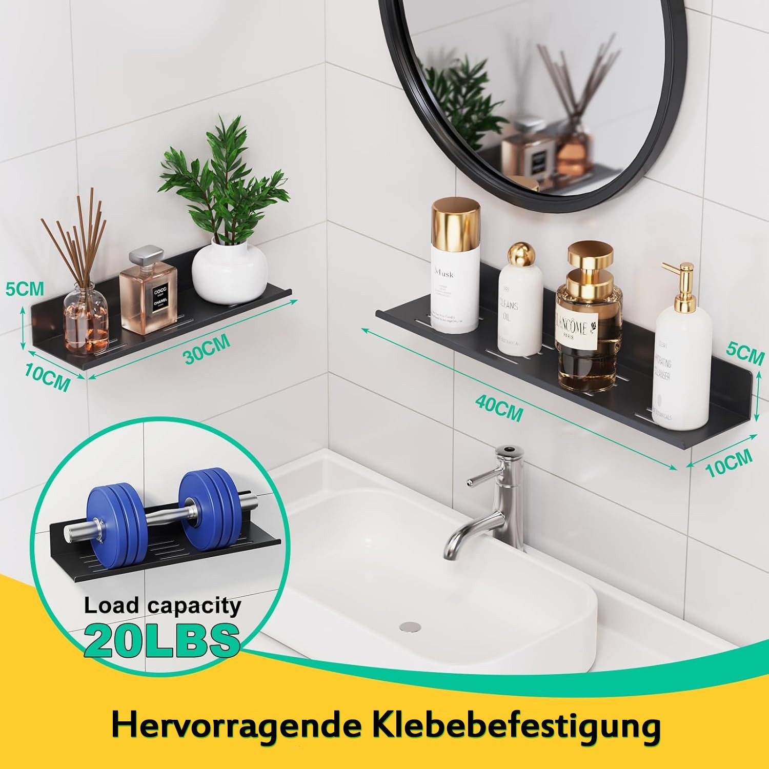 NUODWELL Duschregal 2 Stück Duschablage Duschkorb günstig online kaufen