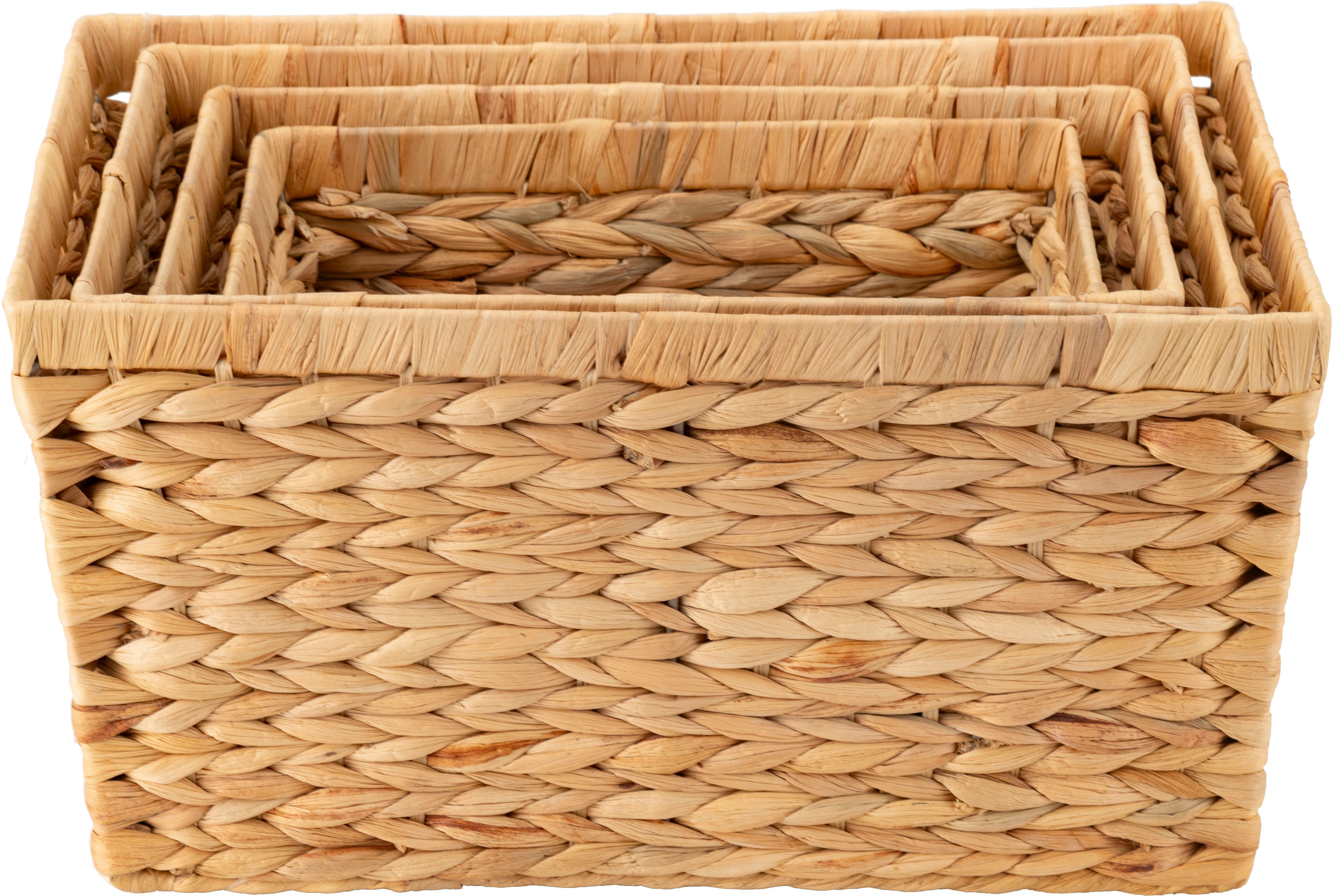 ECHTWERK Aufbewahrungskorb Rechteckiger Flechtkorb (Set, 4 St), aus Wasserh günstig online kaufen