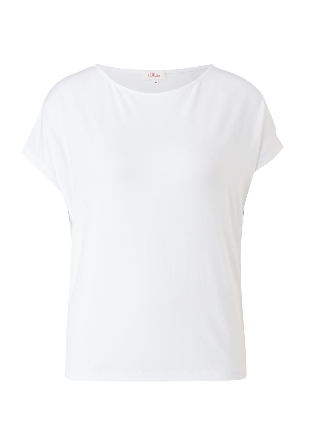 s.Oliver Shirttop Fließendes Jersey-Shirt mit überschnittenen günstig online kaufen
