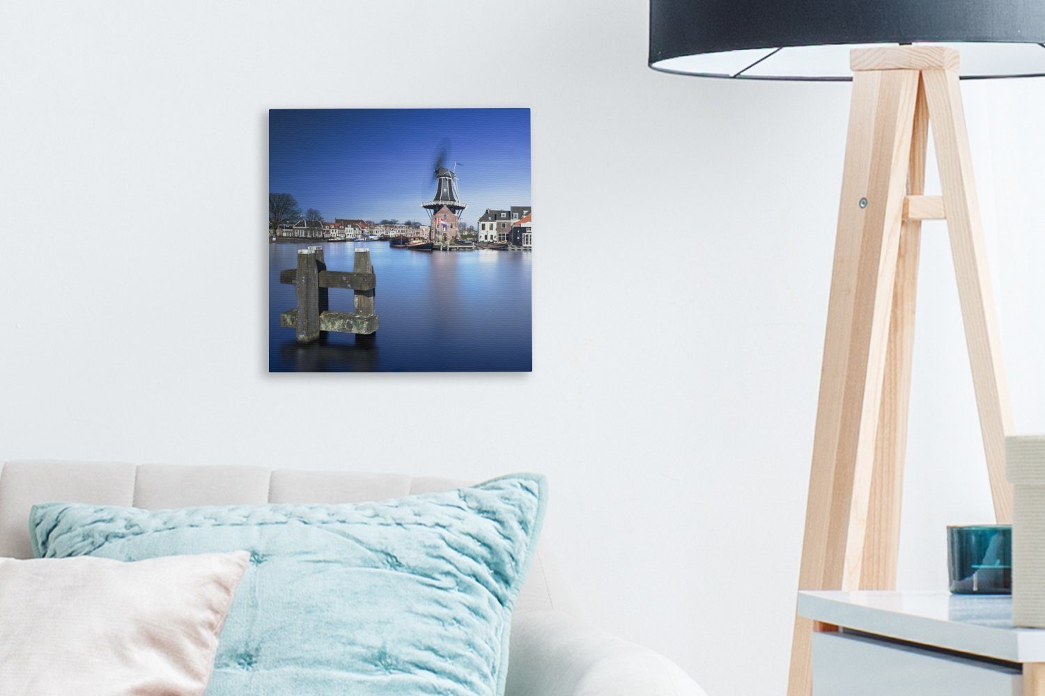 Haus Leinwand Haarlem, Leinwandbild Wasser St), Schlafzimmer OneMillionCanvasses® Wohnzimmer für - Bilder - (1