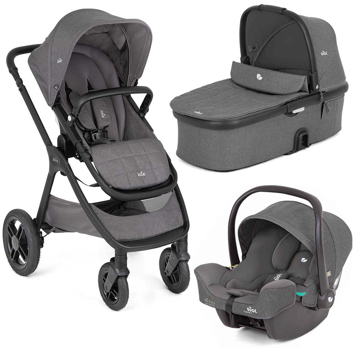 Kombi-Kinderwagen Set Honour inkl. Babyschale i-Snug 2 i-Size Shell Gray