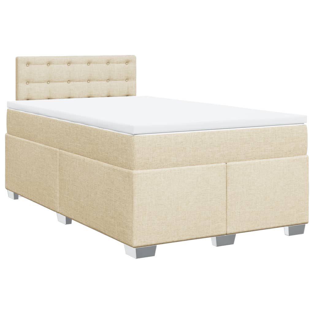 vidaXL Boxspringbett mit Matratze Creme 120x190 cm Stoff2101585 günstig online kaufen