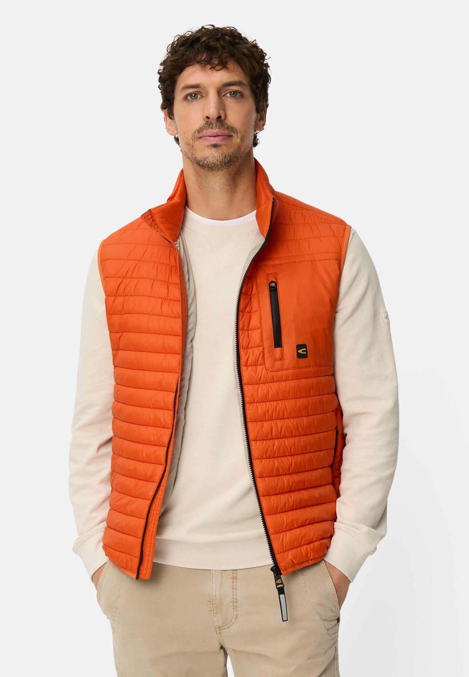 camel active Steppweste mit wasserabweisender Funktion ärmellos Stehkragen mit Stehkragen