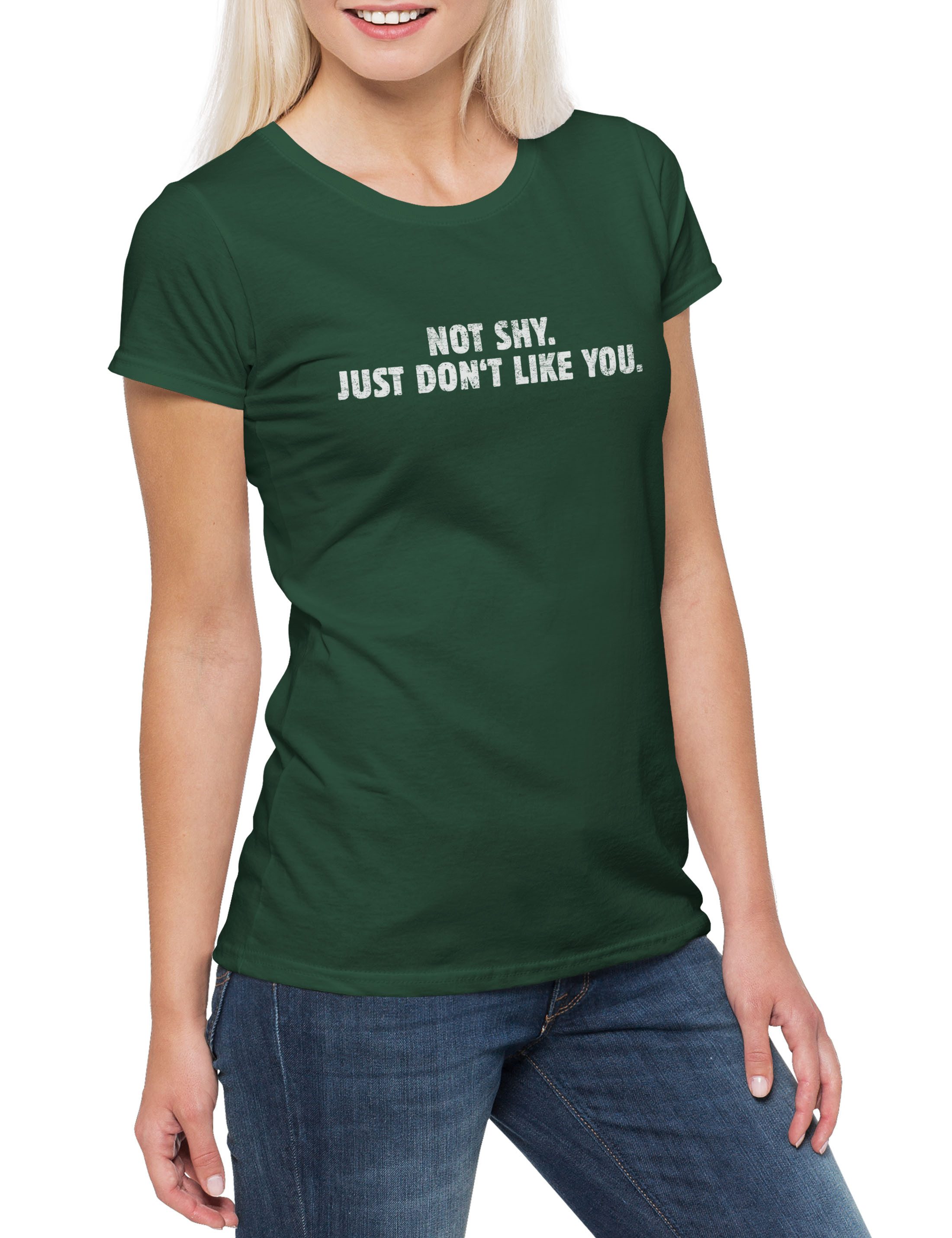 Print-Shirt Just Don't Like You Damen T-Shirt Not Shy Misanthrop Introvert