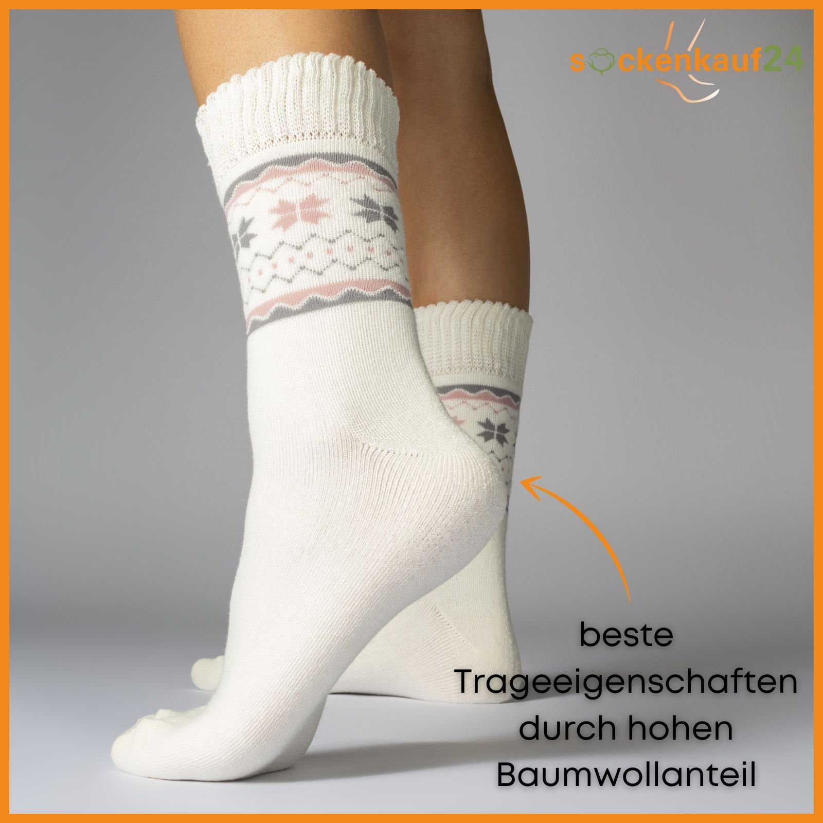 Damen Paar 6-Paar, 12 Innenfrottee sockenkauf24 Damensocken mit 6 Thermosocken oder 39-42) Wintersocken (38204, WP