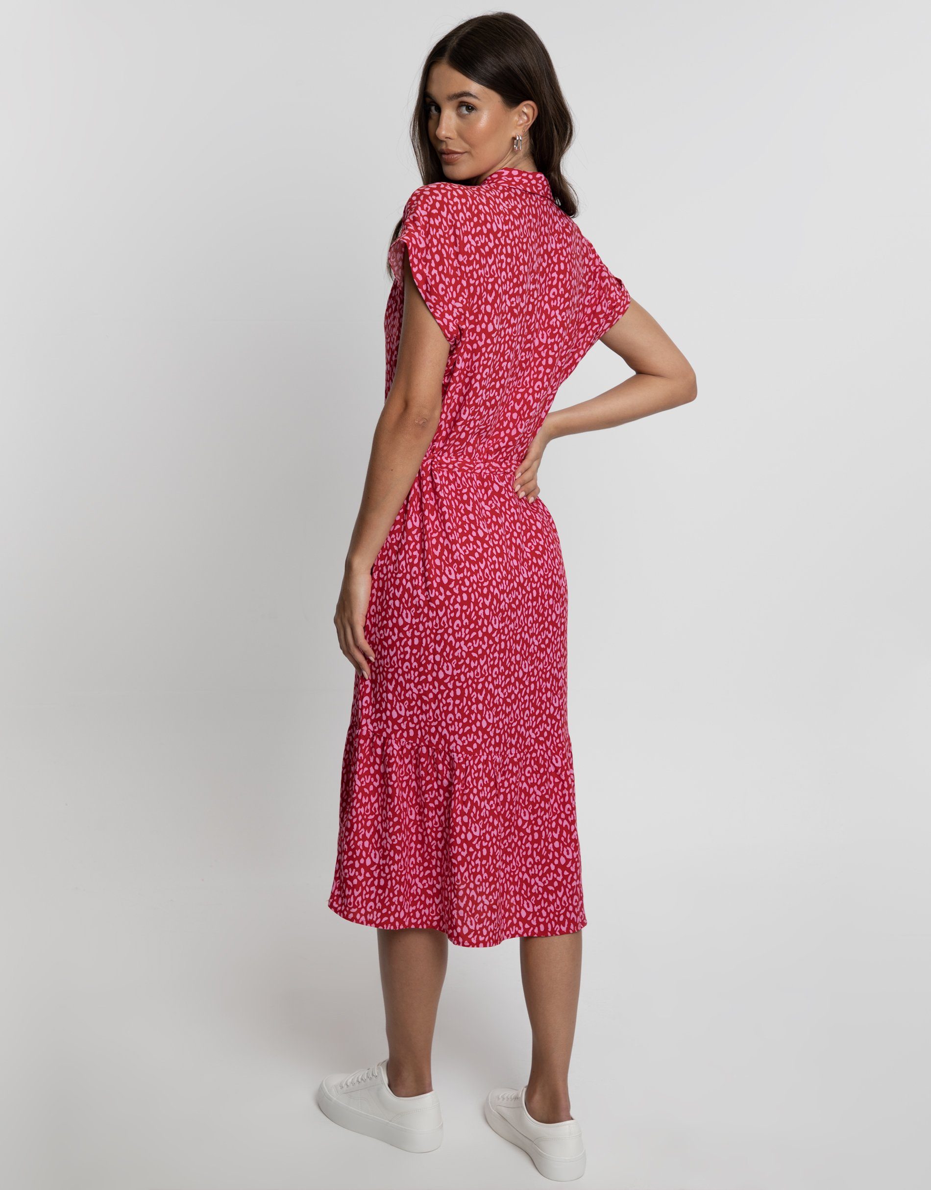 Threadbare Etuikleid THB Sunshine Dress Midi Pink