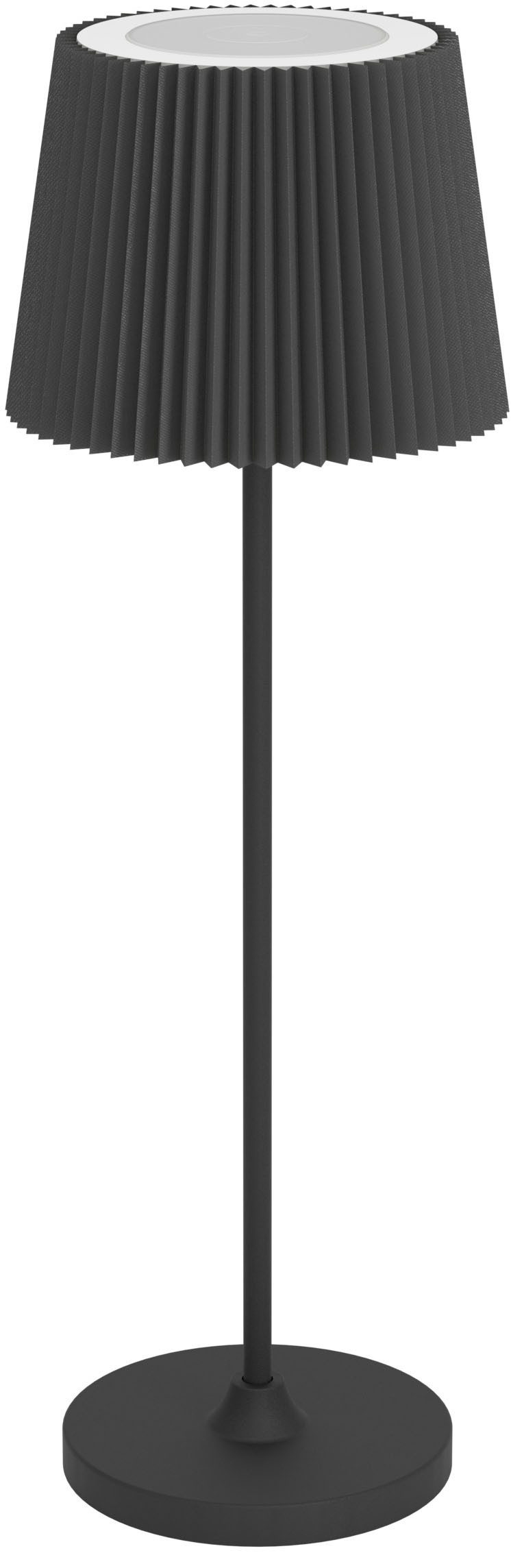 EGLO Tischleuchte LEONERO Tischlampe - Stahl - LED - 3,8W - IP20, Dimmfunktion, Farbsteuerung, USB-Anschluss mit Ladefunktion, mehrere Helligkeitsstufen, LED fest integriert, Neutralweiß, Warmweiß, Akku Tischleuchte, Nachttischlampe, kabellos, H37 x Ø11,5 cm