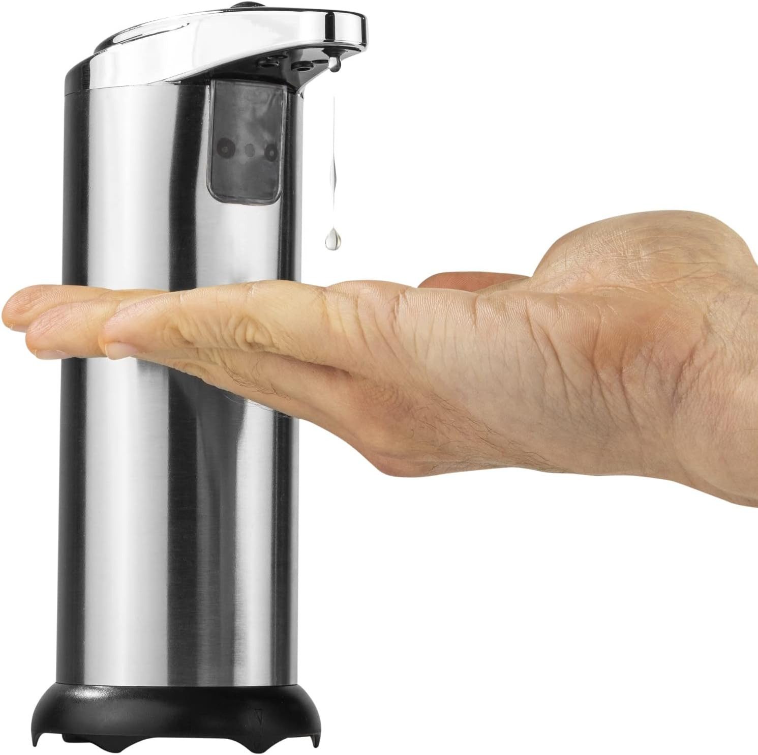 Haushalt International Seifenspender Automatischer Seifenspender Desinfektionspender (gib Seife flüssig ab), (1-tlg), aus Edelstahl und Chrom mit Infrarotsensor