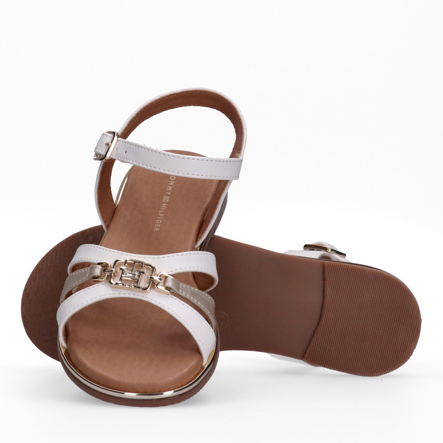 Tommy Hilfiger Riemchensandale Sandalette, Festtagsschuh, Sommerschuh mit Schnallenverschluss