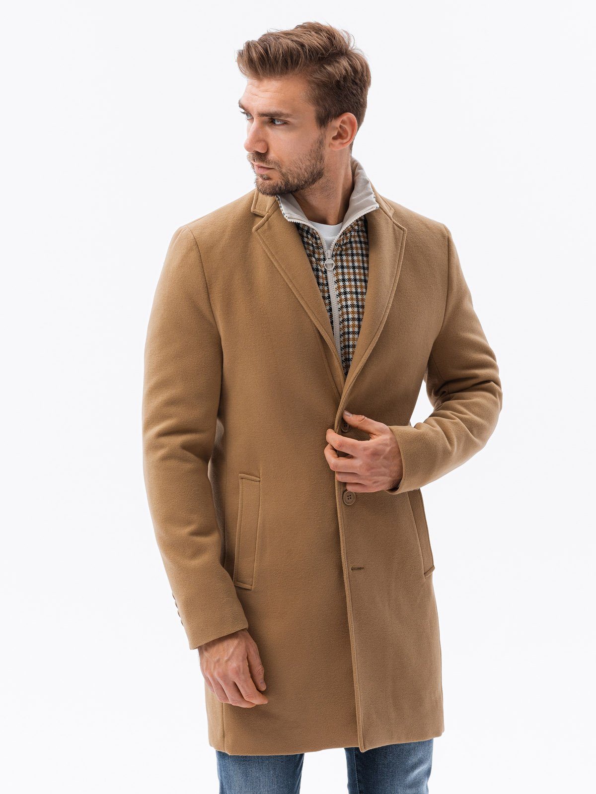 OMBRE Kurzmantel Klassischer Herrenmantel - camel günstig online kaufen