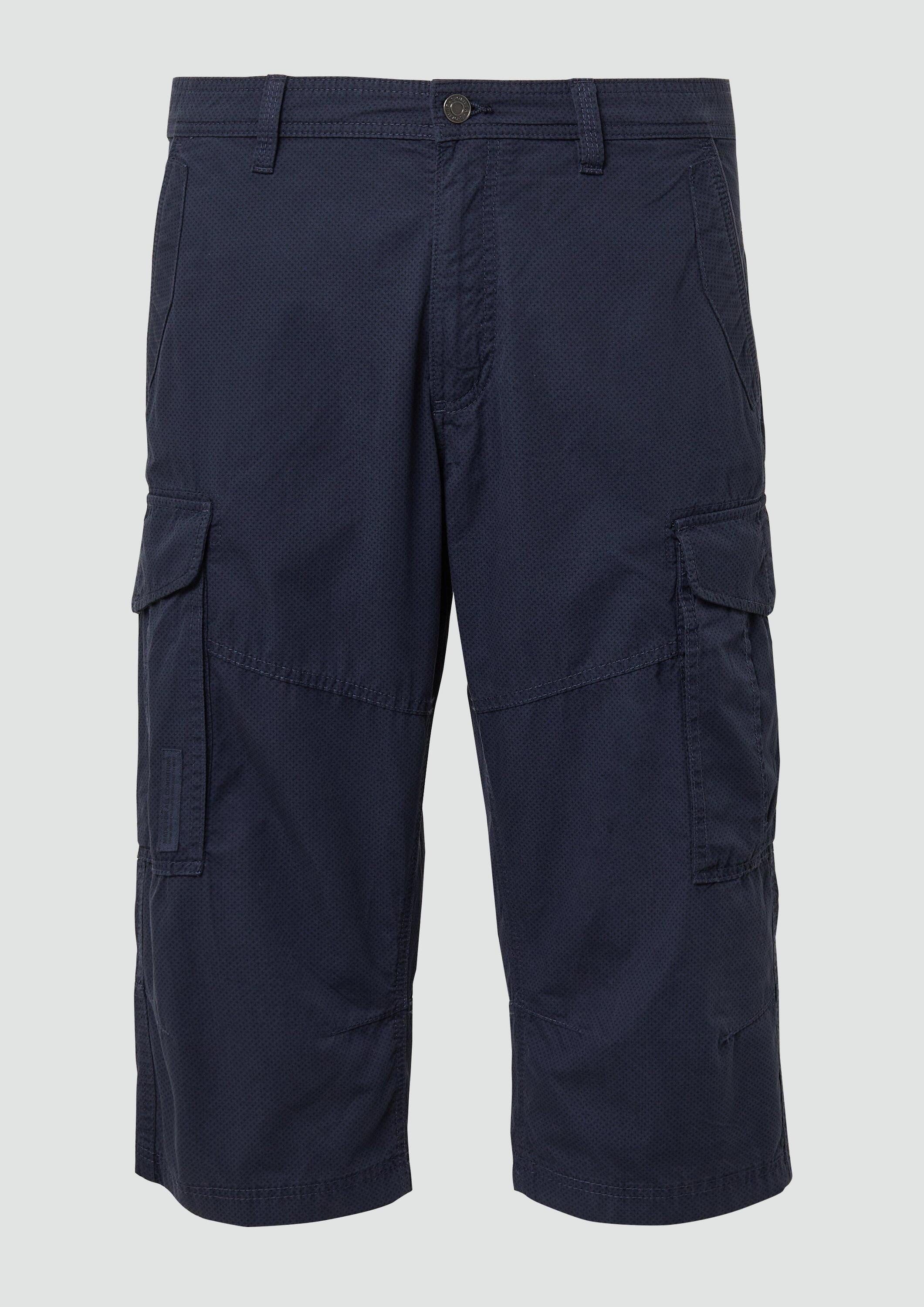 s.Oliver Shorts Bermuda FILE File: Gemusterte Cargo-Bermuda aus Baumwollmix im Relaxed Fit