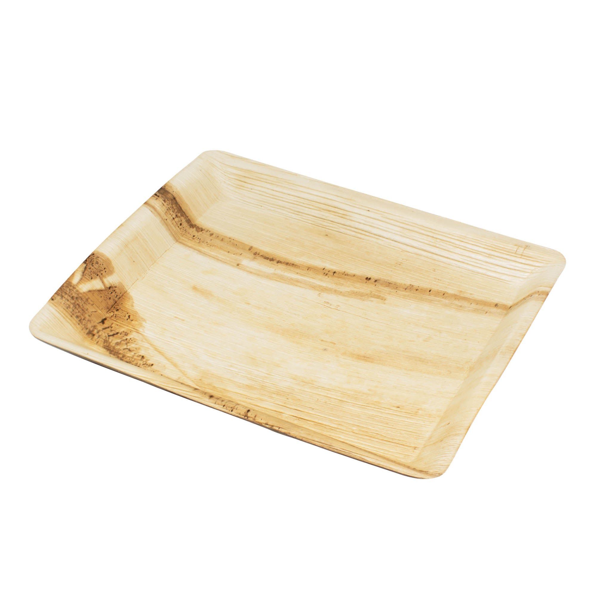 wisefood Einwegteller Palmblatt Tablett rechteckig 32 x 26 cm, (25 St)