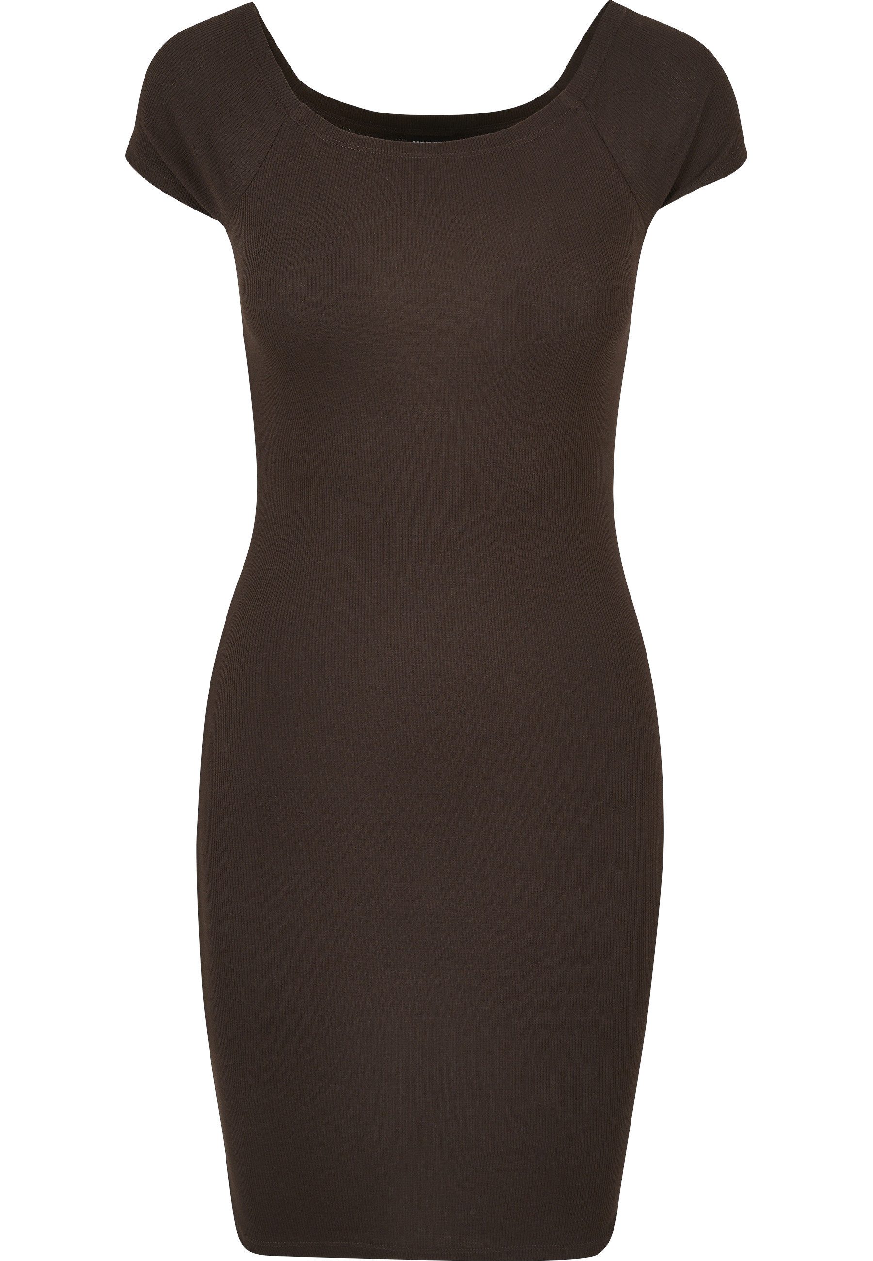 URBAN CLASSICS Shirtkleid Urban Classics Damen Ladies Off Shoulder Rib Dres günstig online kaufen