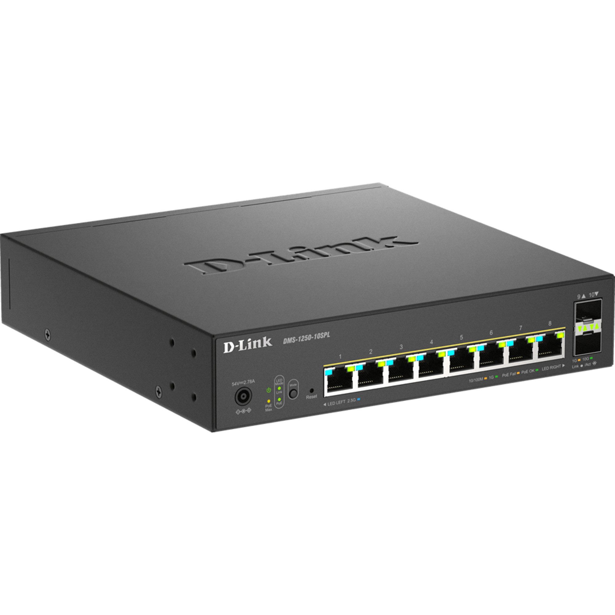 D-Link D-Link DMS-1250-10SPL/E, Switch, (120W PoE Budget) Netzwerk-Switch