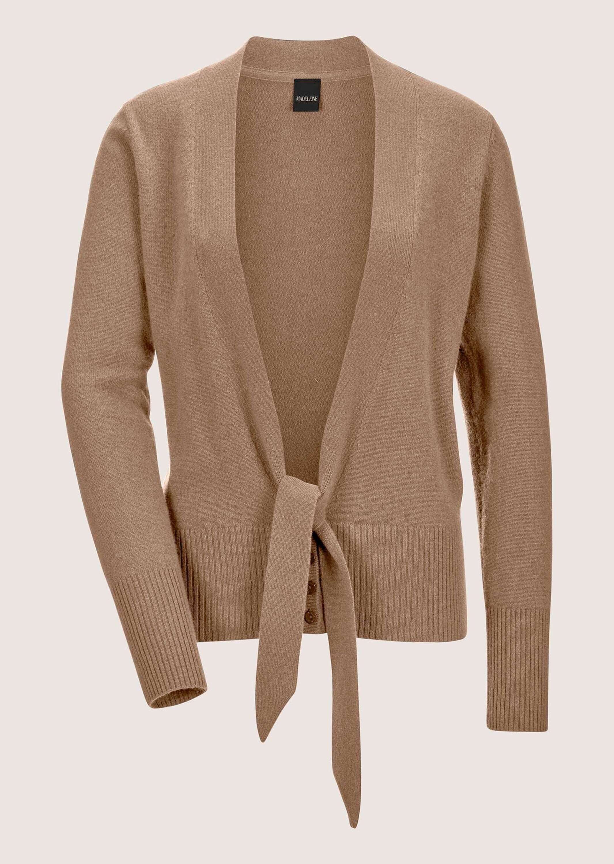 Strickjacke Kaschmirstrickjacke mit V-Ausschnitt
