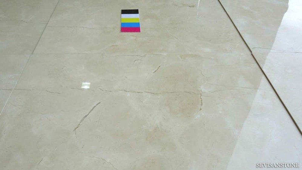 JVmoebel Bodenfliese Natursteinfliesen in Crema Weiß für Böden und Wände 10m², Weiß, Made in Europa