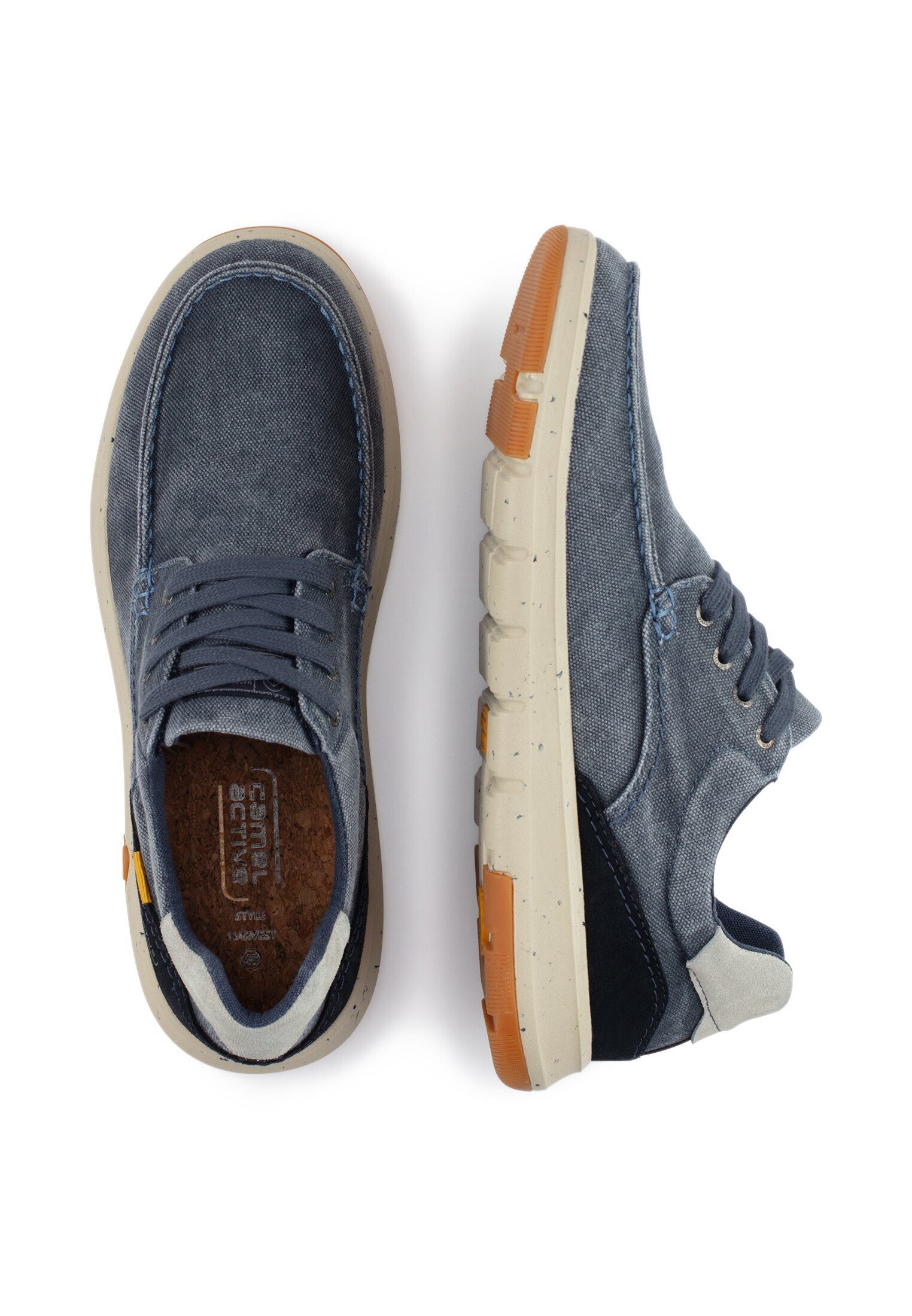 camel active aus Canvas mit Lederapplikationen Sneaker