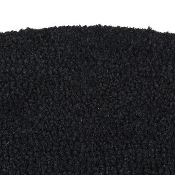 Fußmatte Fußmatte Schwarz Halbrund 40x60 cm Kokosfaser Getuftet Abtreter Fuß Sc, vidaXL, Rechteck, Höhe: 0 mm