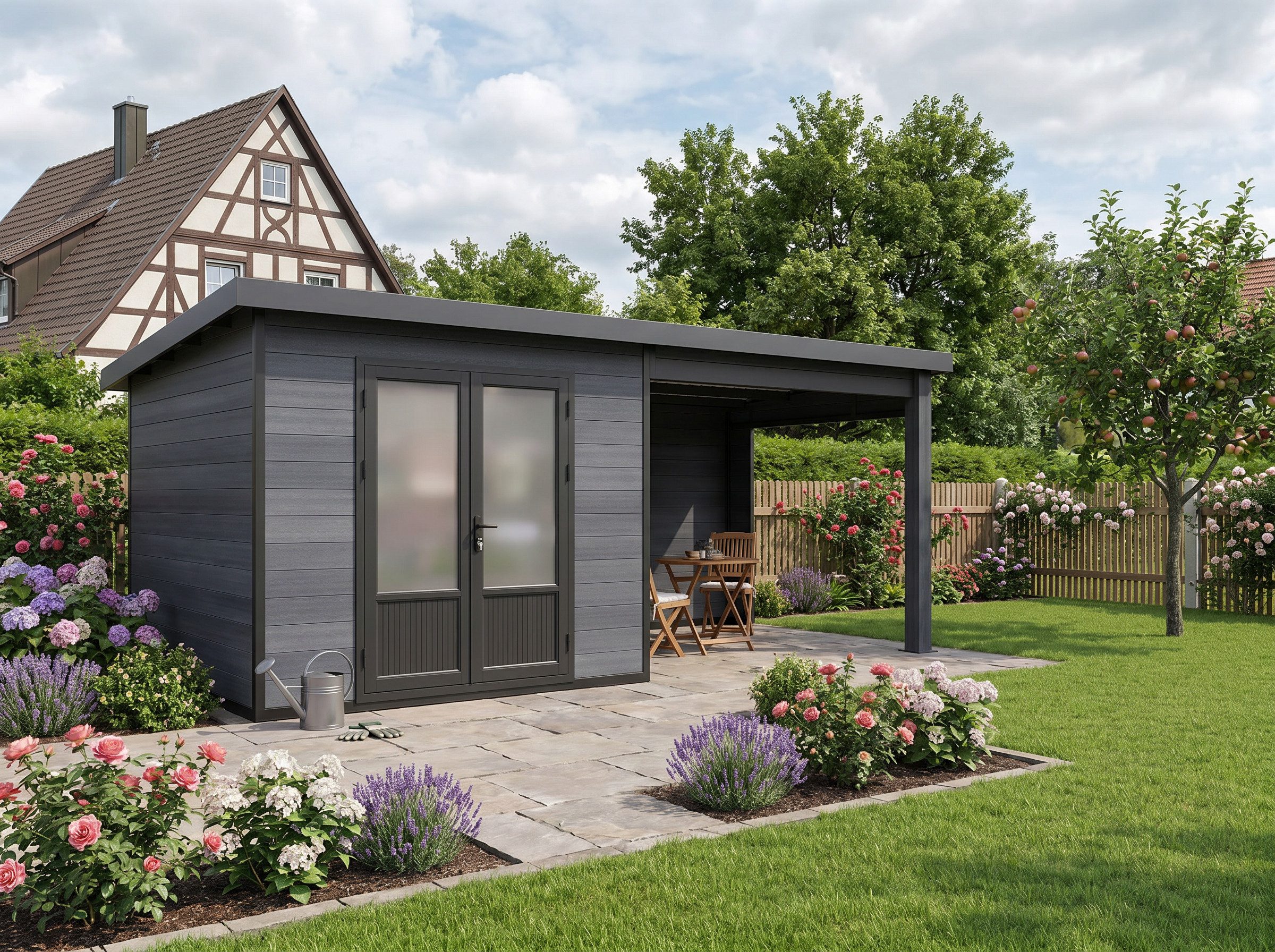 Fjordholz Gartenhaus Style DeLuxe, BxT: 571x327 cm – Bild 5 von 5