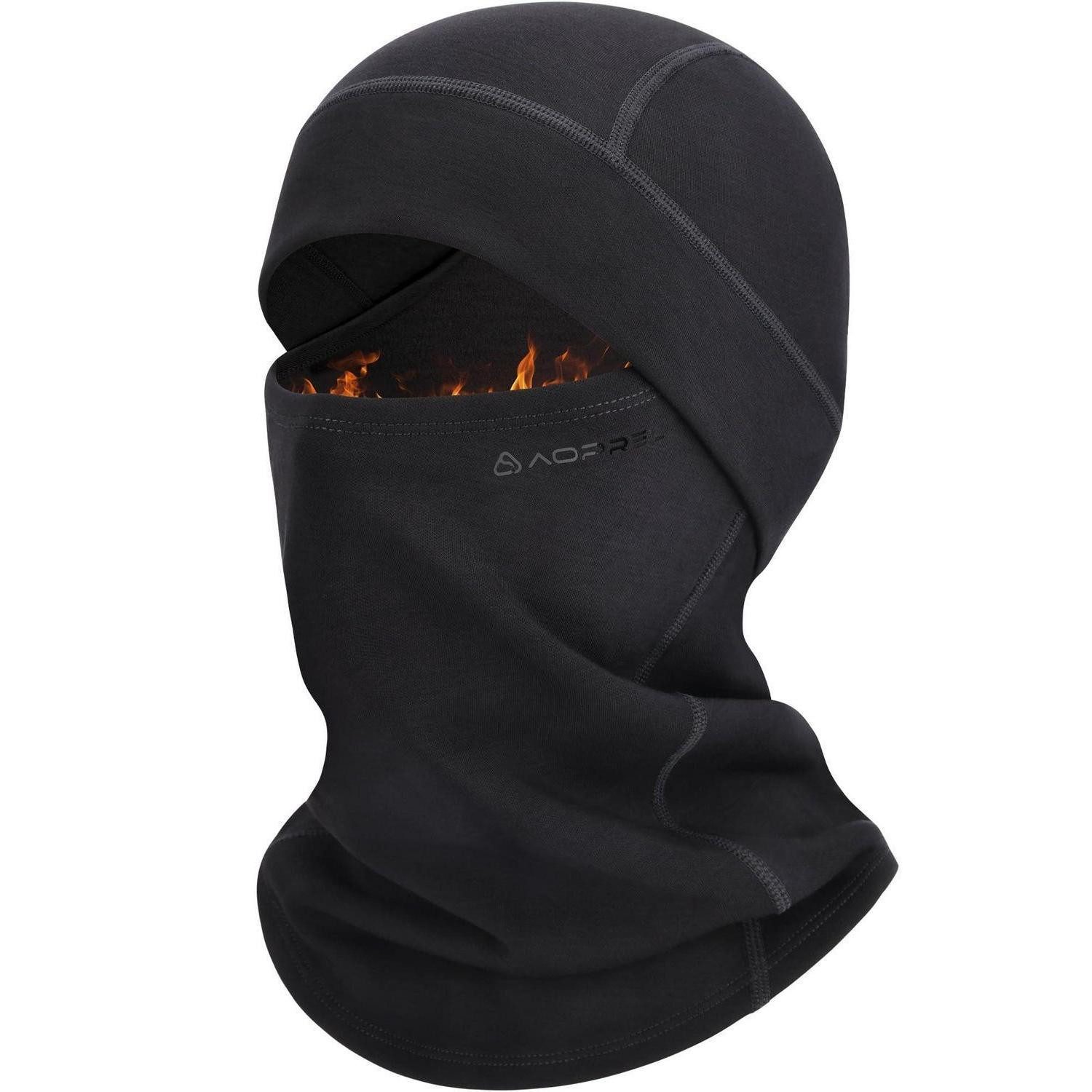 Sturmhaube Sturmhaube Balaclava Skimaske Modal Wolle Mix Einheitsgröße Schwarz