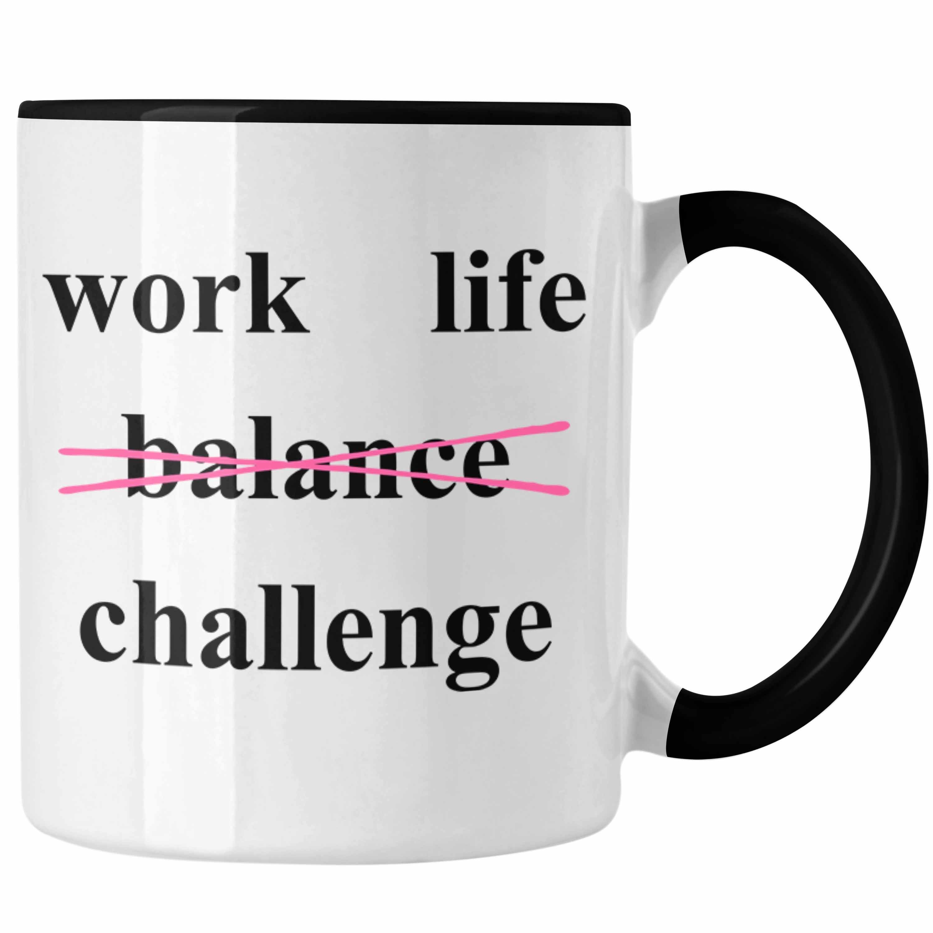 Trendation Tasse Trendation - Lustige Tasse mit Spruch für Frauen Männer Arbeit Büro Lustig Tassen Becher mit Sprüchen Kollegin Geschenk Sarkasmus Challenge Schwarz