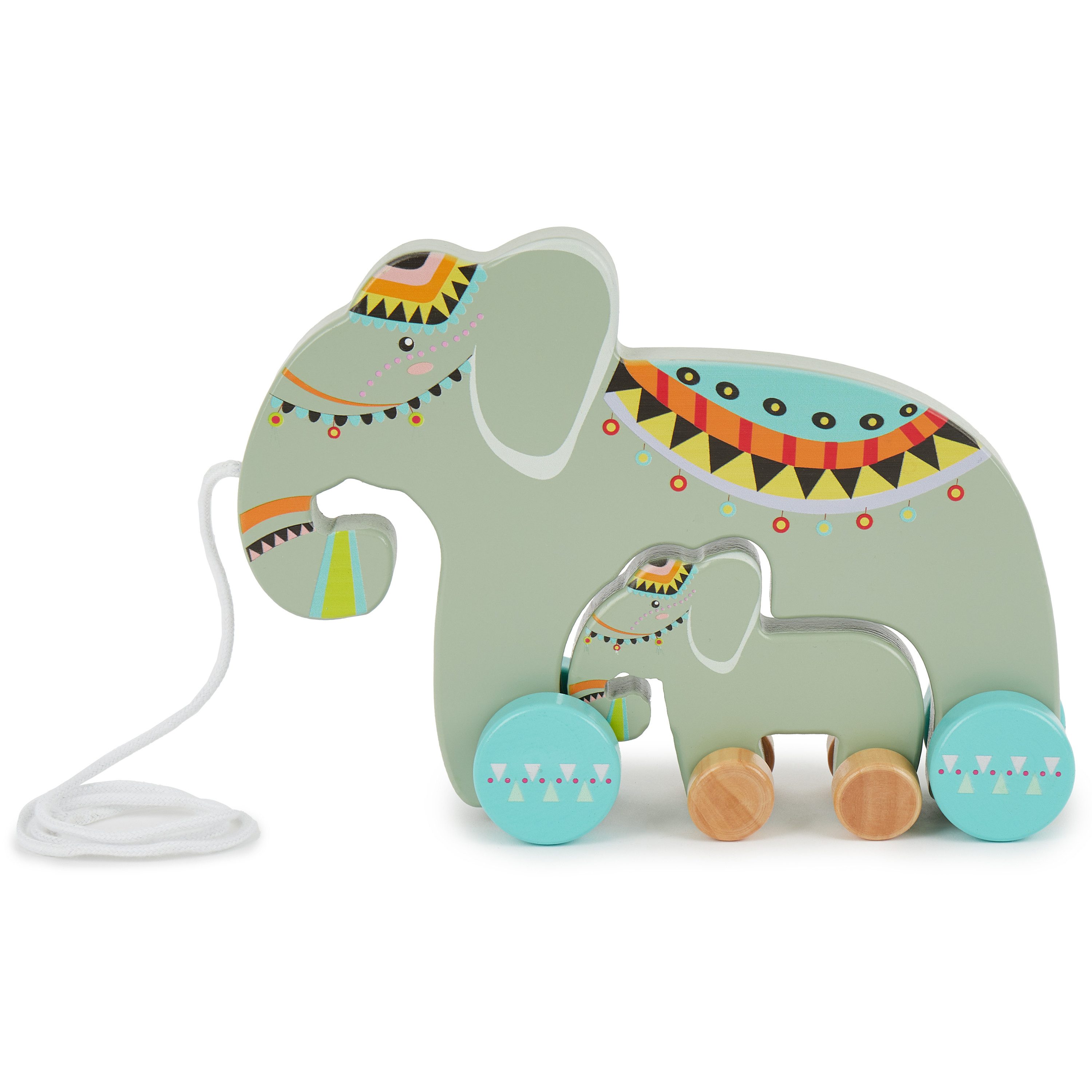 BIECO Nachziehtier Bieco Nachzietier Elefant Holz Set