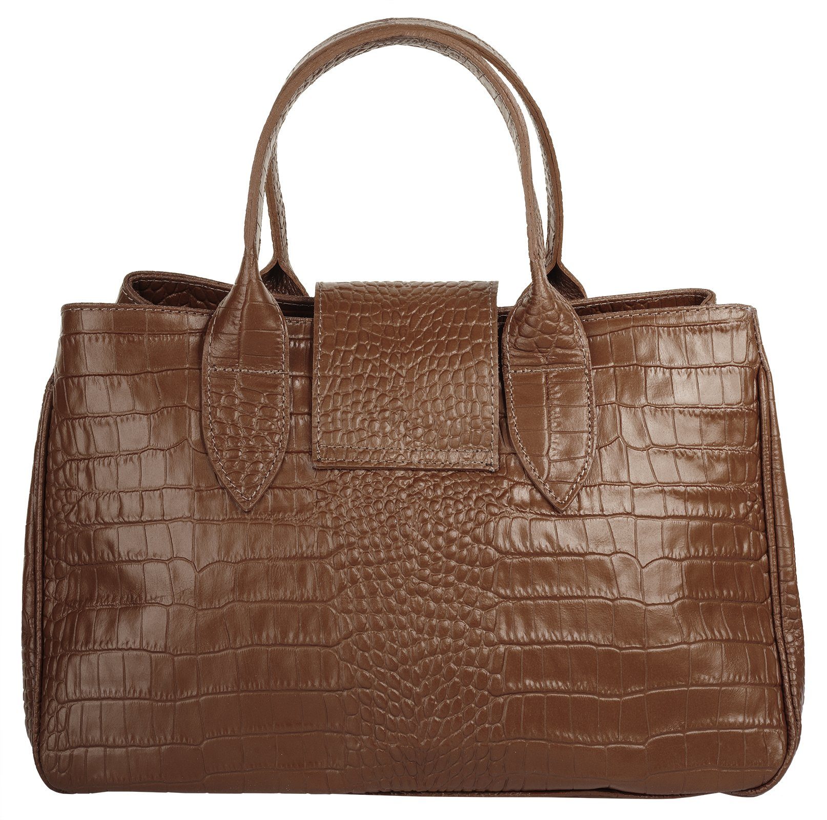 Cluty Henkeltasche, echt Leder, Made in Italy