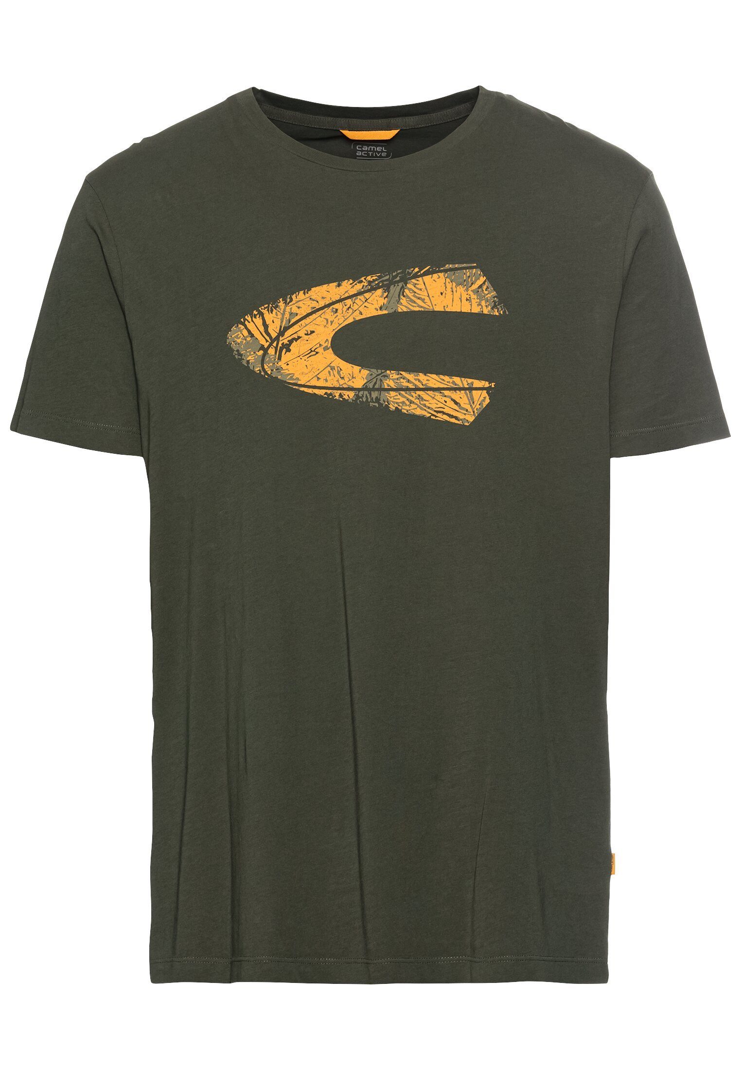 camel active T-Shirt T-Shirt mit Print aus nachhaltigem Organic Cotton günstig online kaufen