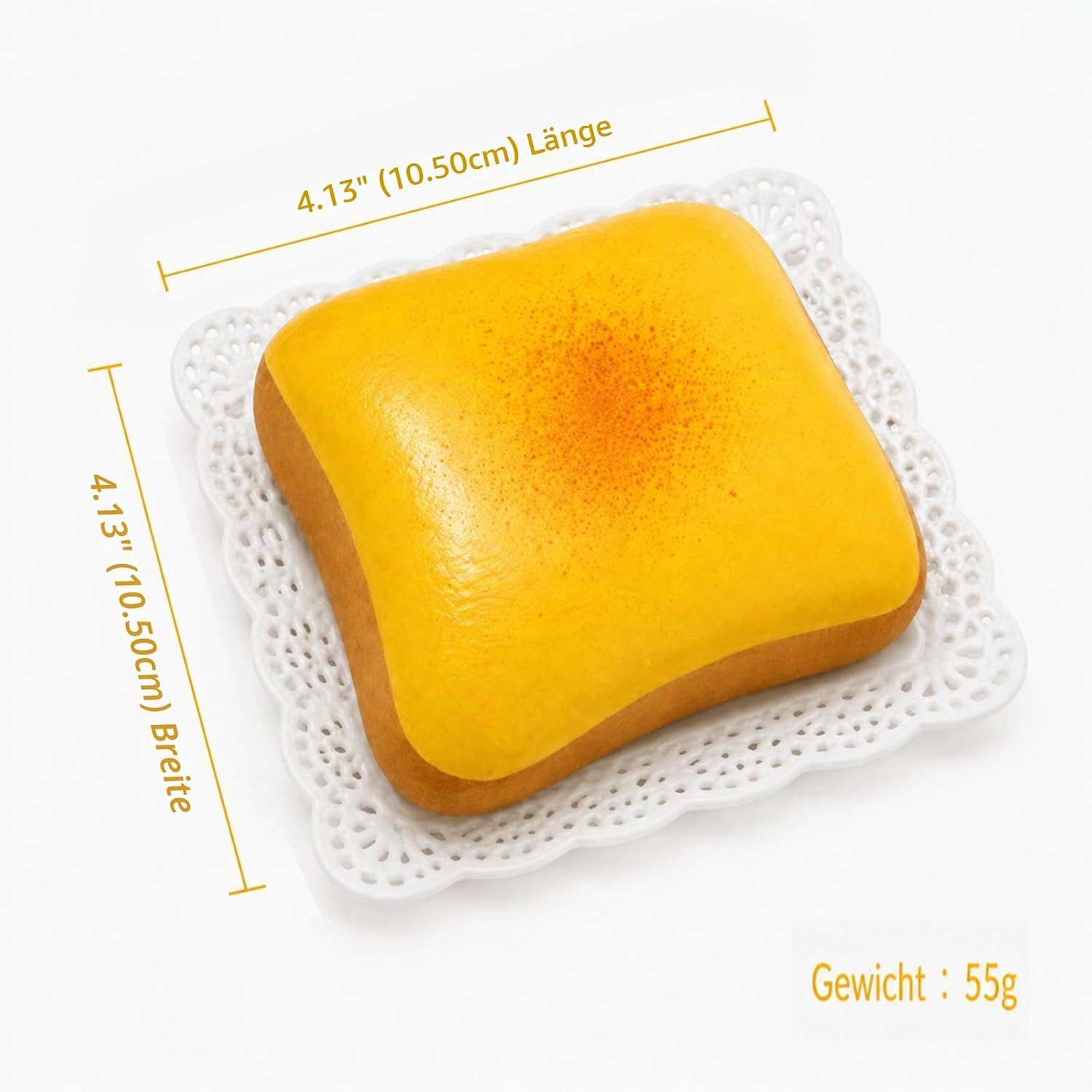 FELIXLEO Spielball 2er Bread Butter Squishy Anti Stress Toast, Slow Rising Squeeze
