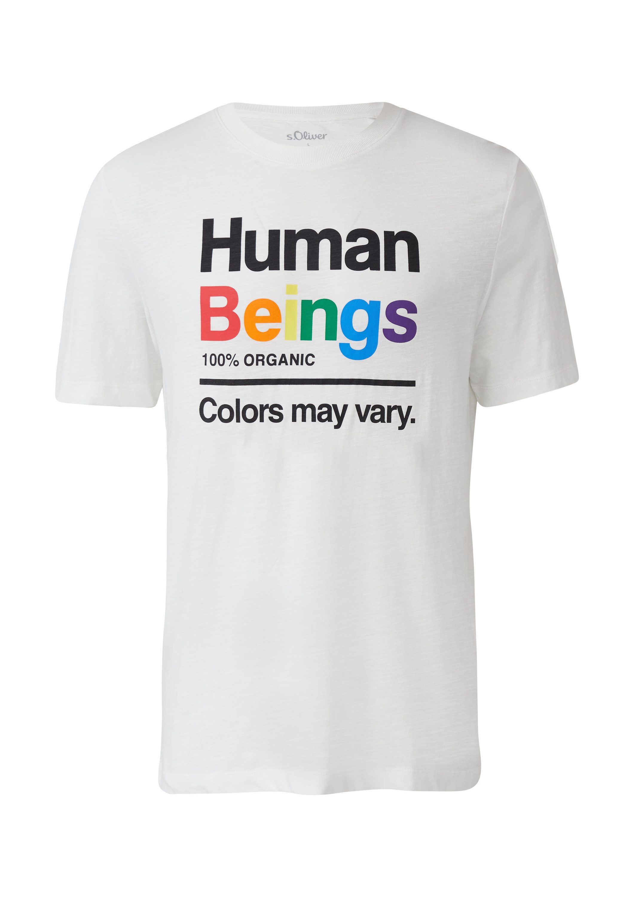 s.Oliver Kurzarmshirt T-Shirt T-Shirt mit Pride-Motiv günstig online kaufen