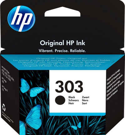 HP »303« Tintenpatrone (1-tlg., original Druckerpatrone 303 schwarz / Instant Ink)