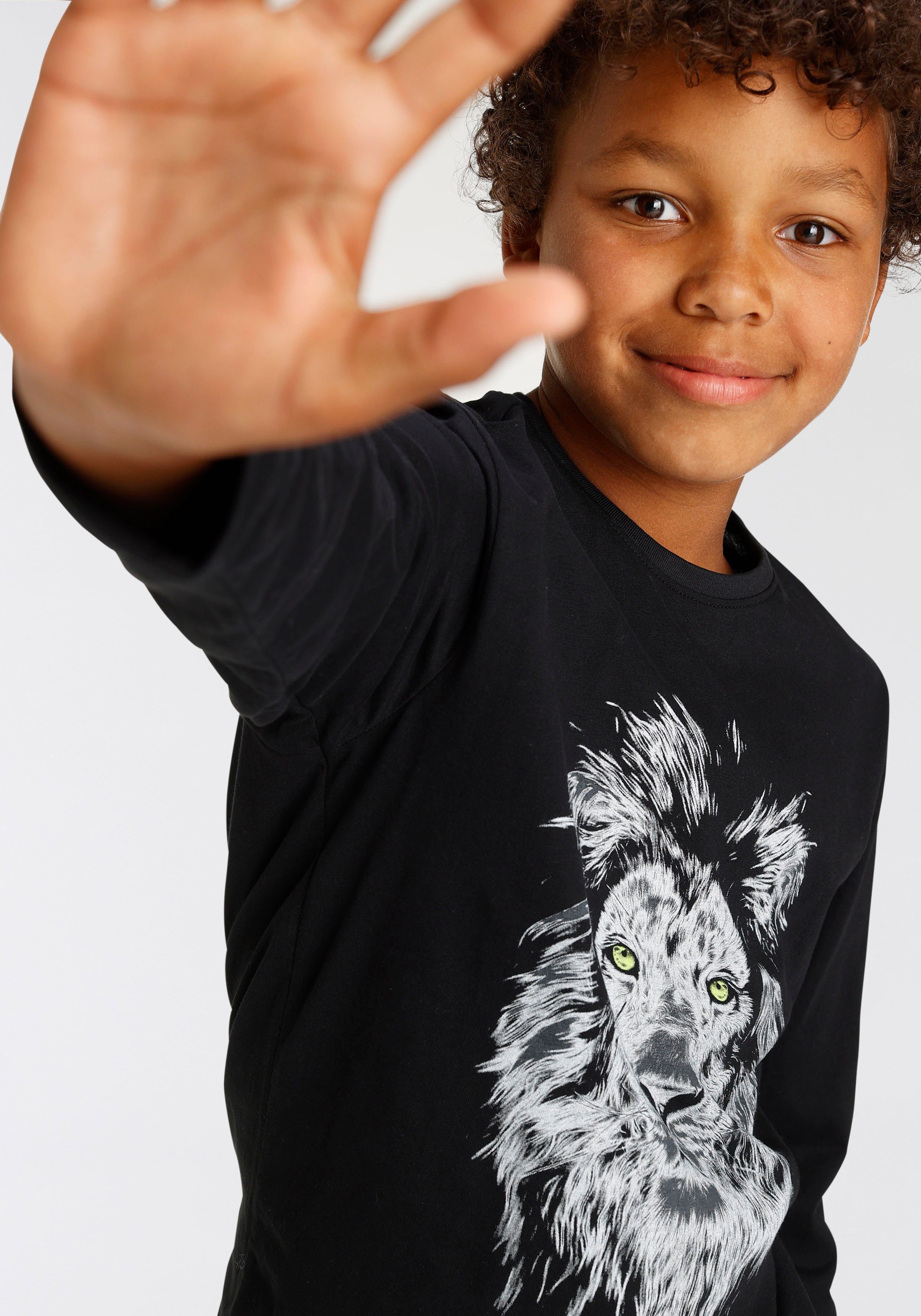 KIDSWORLD Langarmshirt LION WHITE