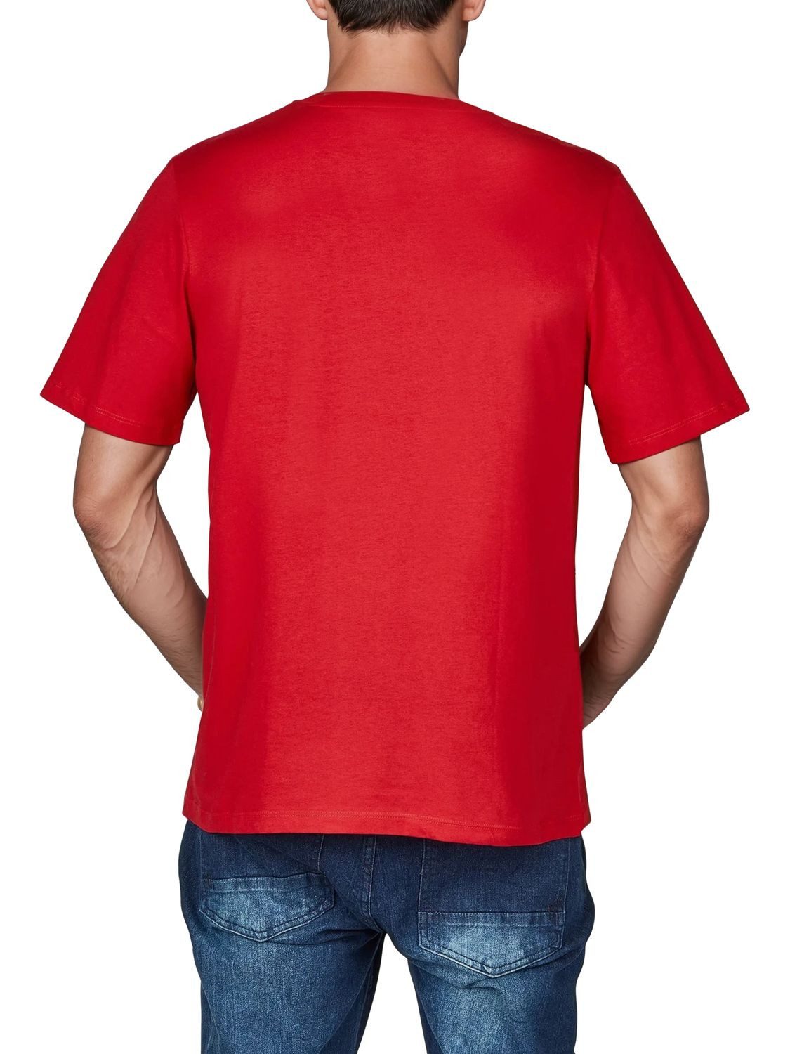 Jack & Jones T-Shirt Herren Logoprintshirt JJLINO Regualar Fit (4-tlg) Kurzarm Tee Shirt mit Rundhalsausschnitt aus 100% Baumwolle