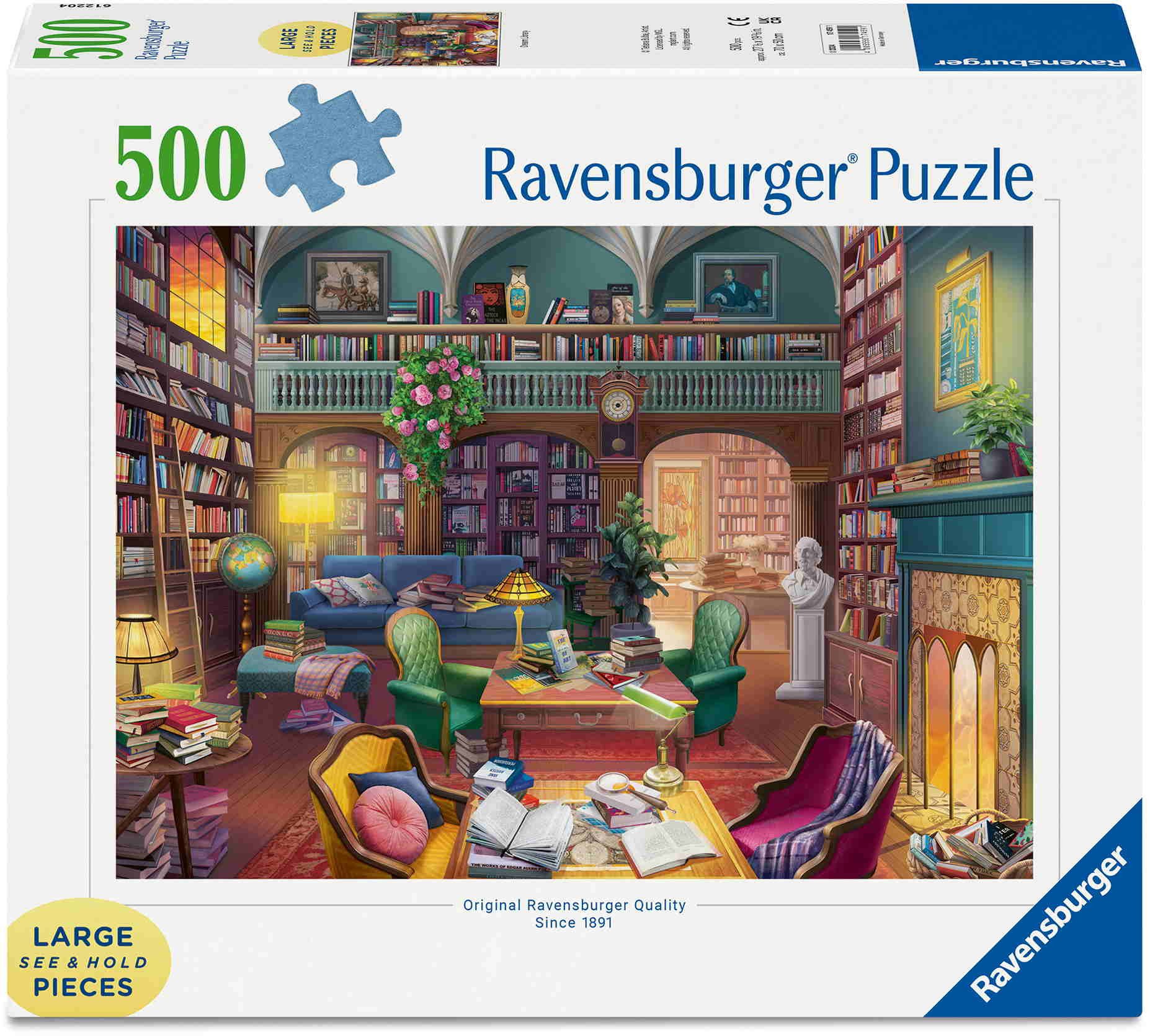 Ravensburger Puzzle 500 Teile Puzzle Large Pieces Große Teile Magische Bücherwelt 17459, Puzzleteile