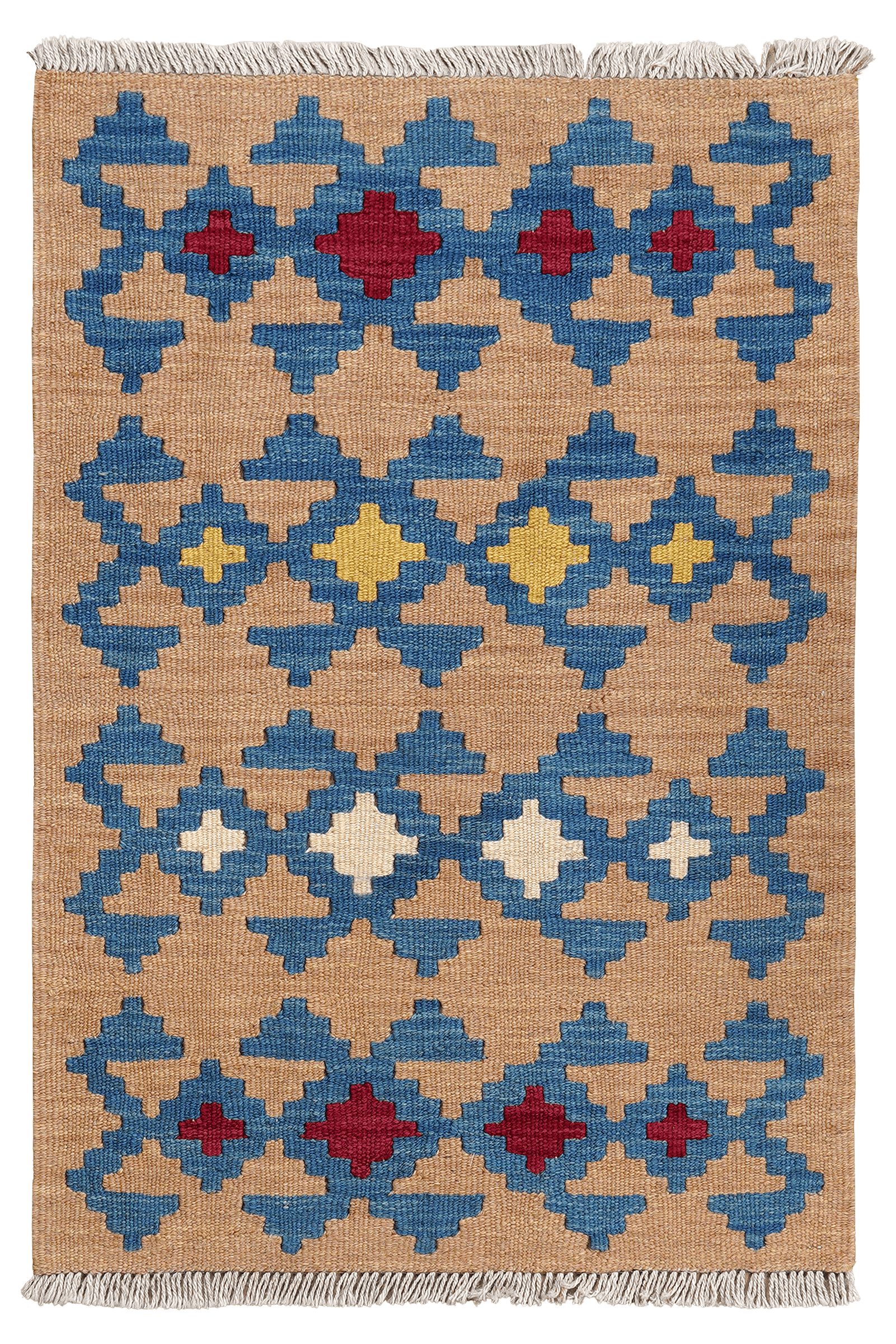 Looma Teppich Kelim Gashgai 91x61cm, rechteckig, Höhe: 5 mm, Gashgai, Schurwolle, Unikat