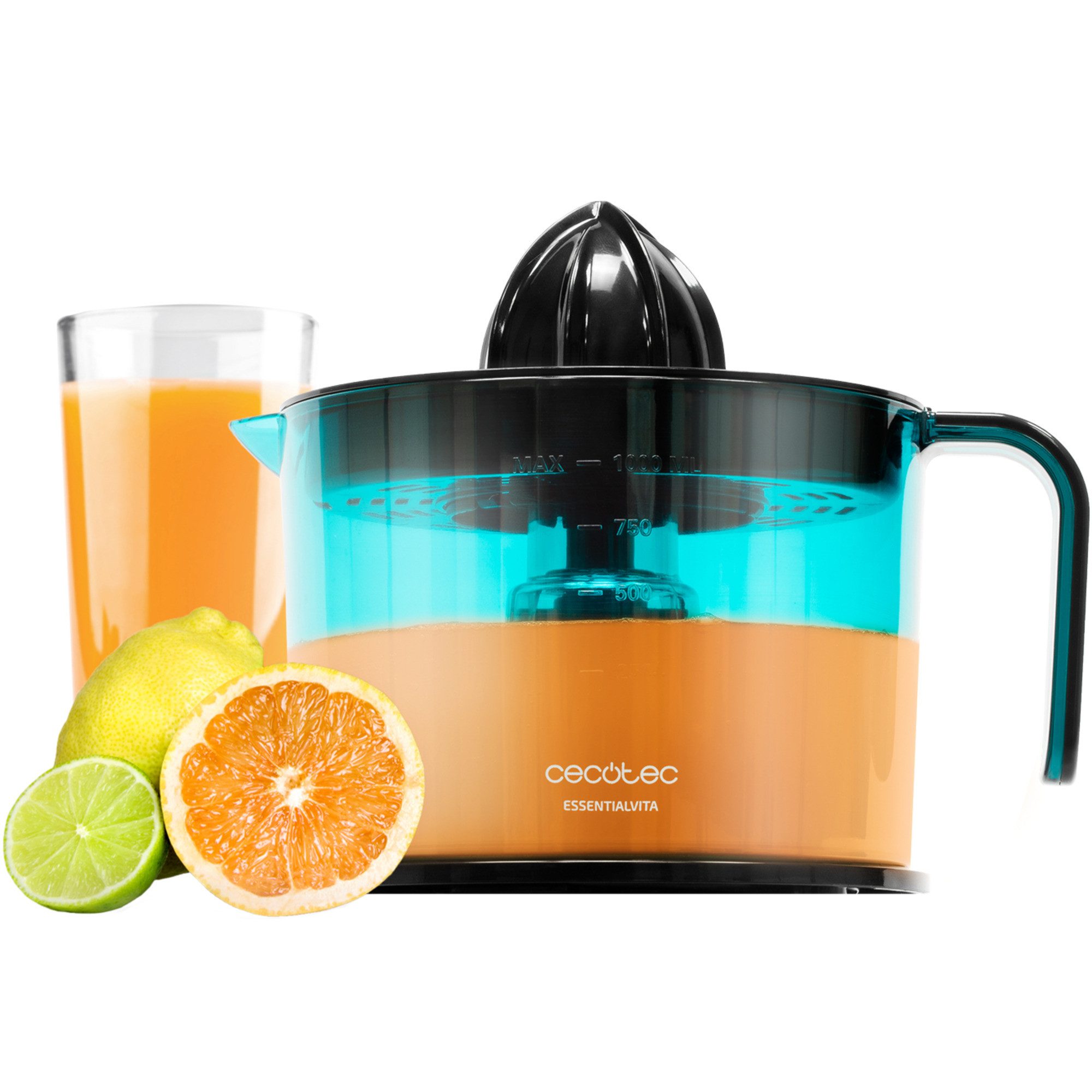 Cecotec Entsafter Cecotec EssentialVita Adjust Black, Zitruspresse