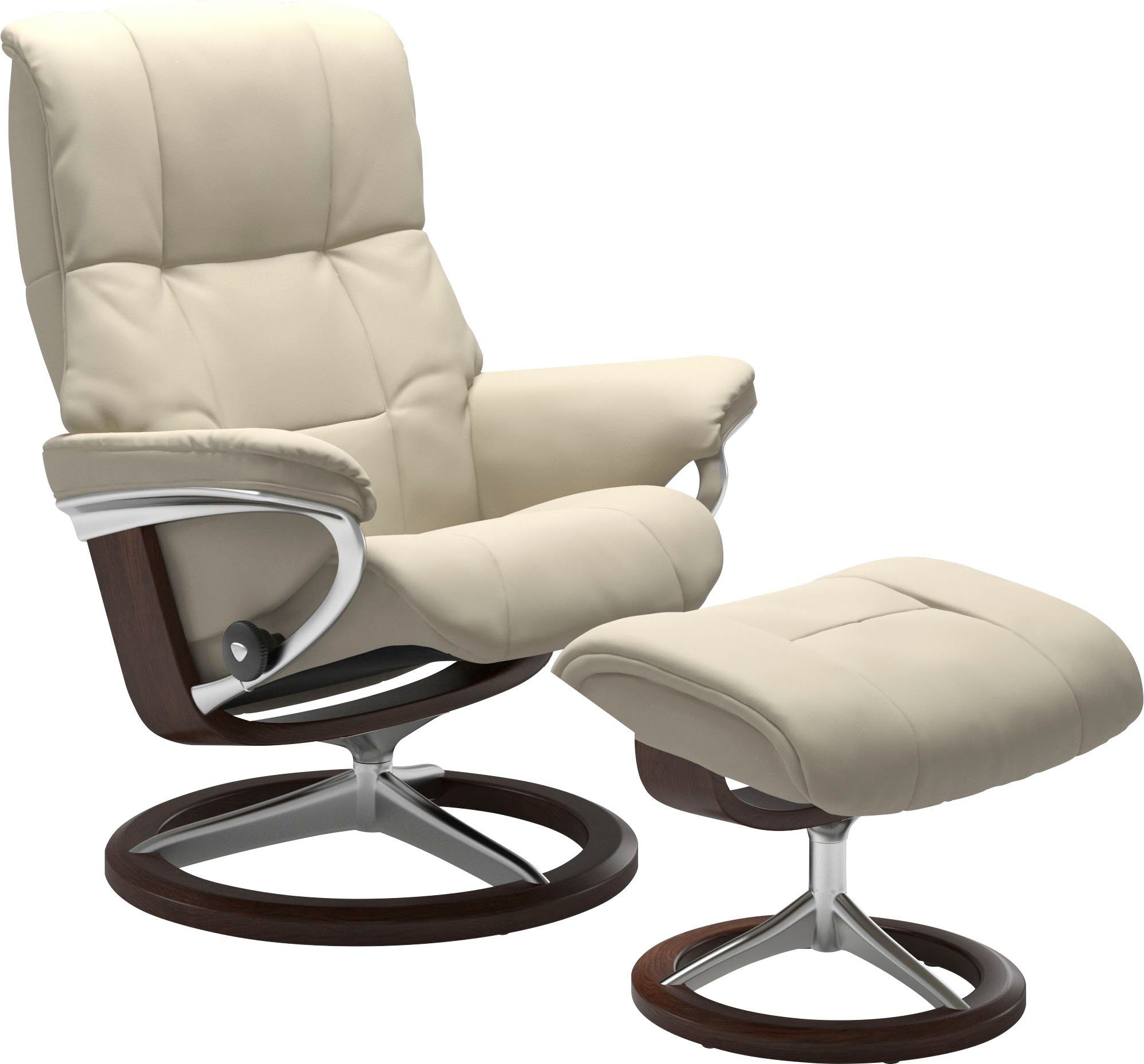 Stressless® Relaxsessel Mayfair (Set, Relaxsessel mit Hocker), mit Hocker, mit Signature Base, Größe S, M & L, Gestell Braun