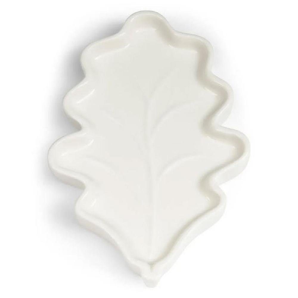 Rivièra Maison Frühstücksteller Teller in Blatt Form Winter Leaf Porzellan