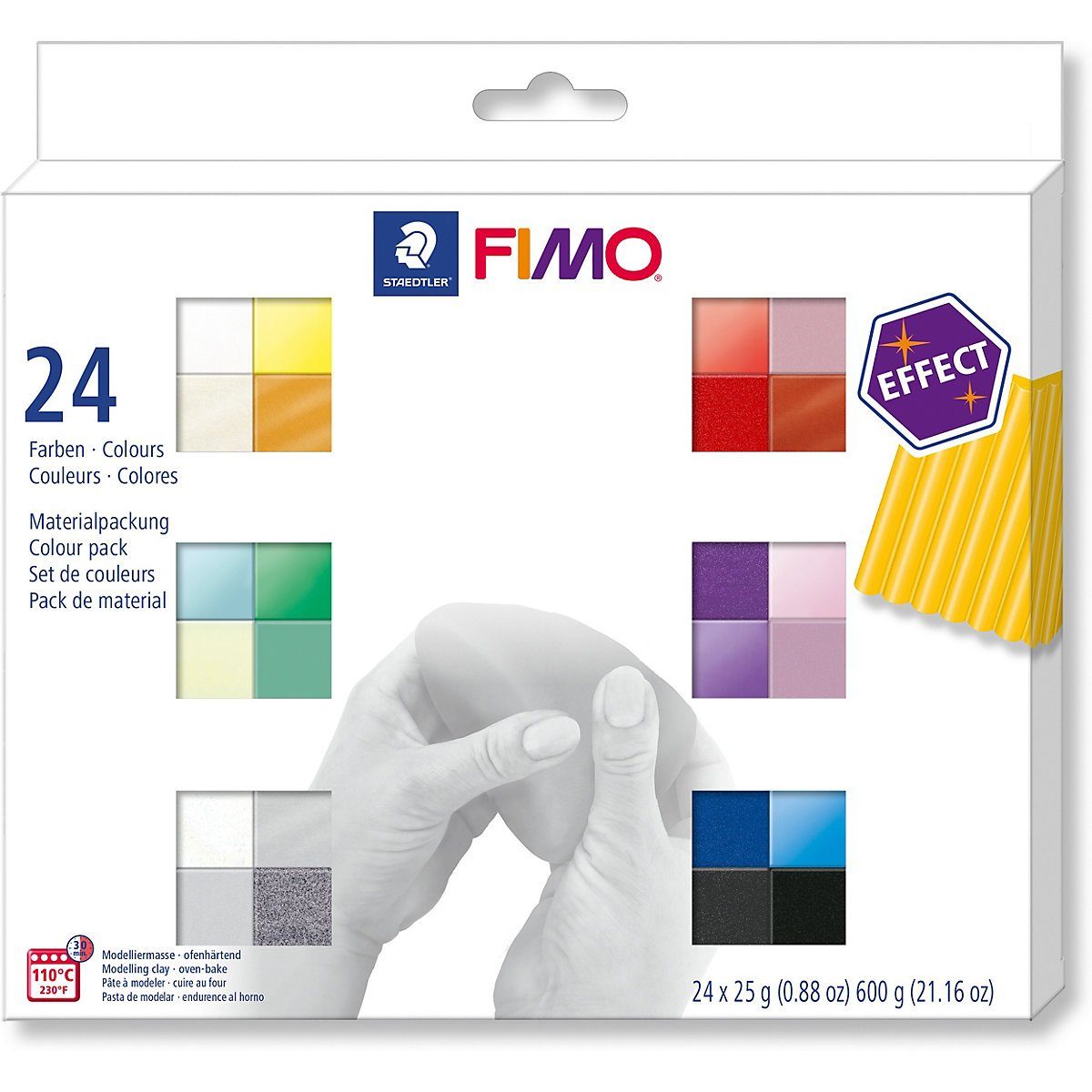 FIMO Knete FIMO effect Materialpackung, 24 x 25 g