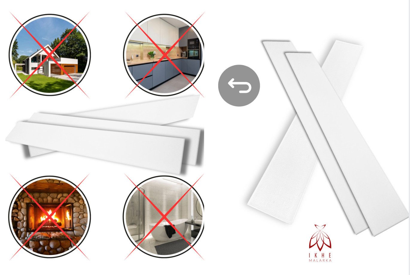 IKHEMalarka Wandpaneel Deckenpaneele Styropor Polystyrol XPS Decke Wand, BxL: 16,7x100 cm, 0,16 qm, (0.167m², 1-tlg., 1 Stück = 100x16,7cm x 3mm Materialstärke)