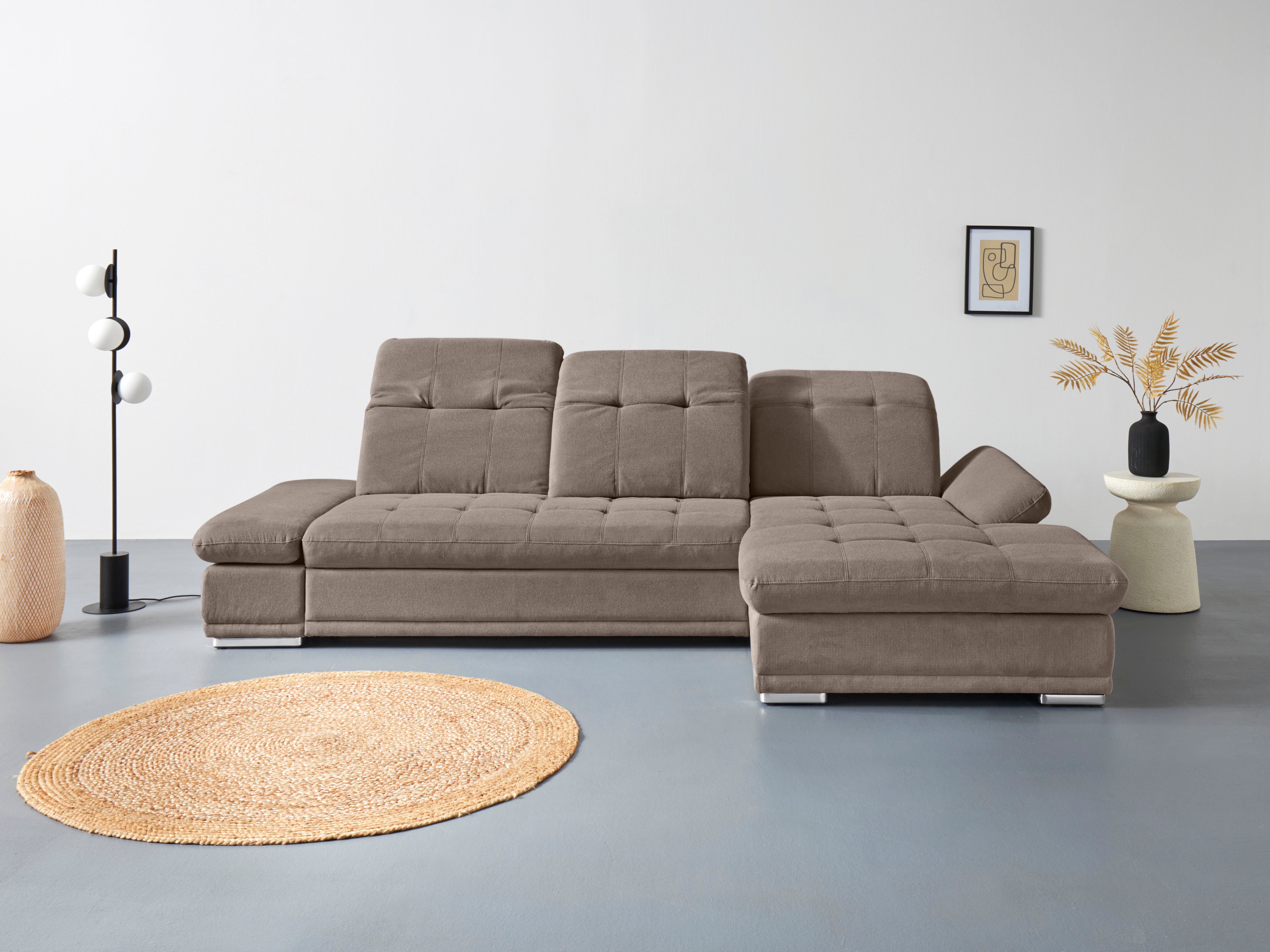 COTTA Ecksofa "Holiday L-Form mit Sitztiefen-, Armteil- und Kopfteilverstel günstig online kaufen