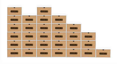 BigDean Schuhbox 30 Boxen stapelbar mit Sichtfenster & Schublade Schuhe Spielzeug etc. (30 St)